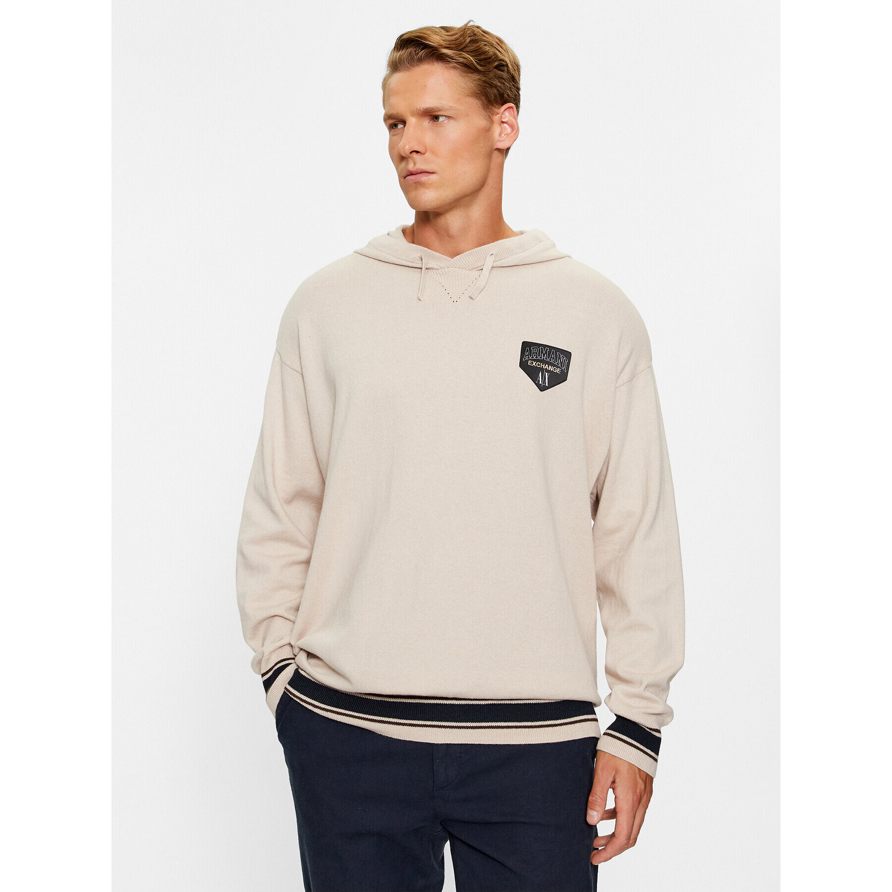 Armani Exchange Sweater 6RZM2A ZM3FZ 1934 Bézs Regular Fit - Pepit.hu