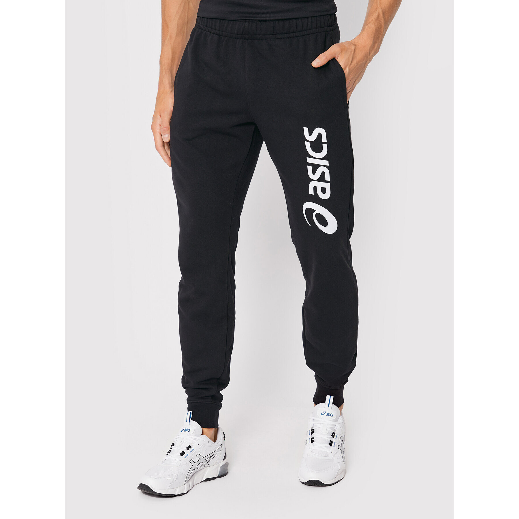 Asics Melegítő alsó Big Logo 2031A977 Fekete Slim Fit - Pepit.hu