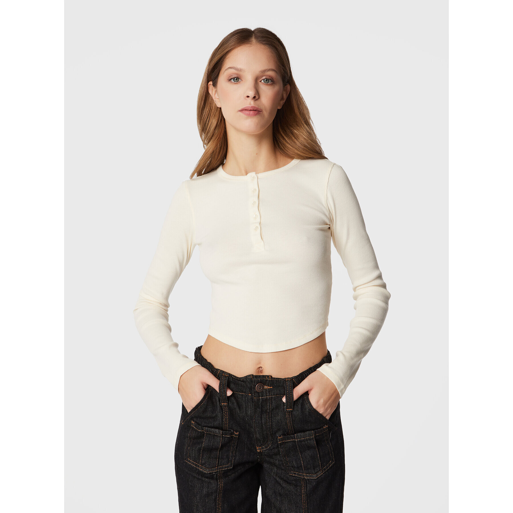 BDG Urban Outfitters Blúz 75260075 Ekru Regular Fit - Pepit.hu