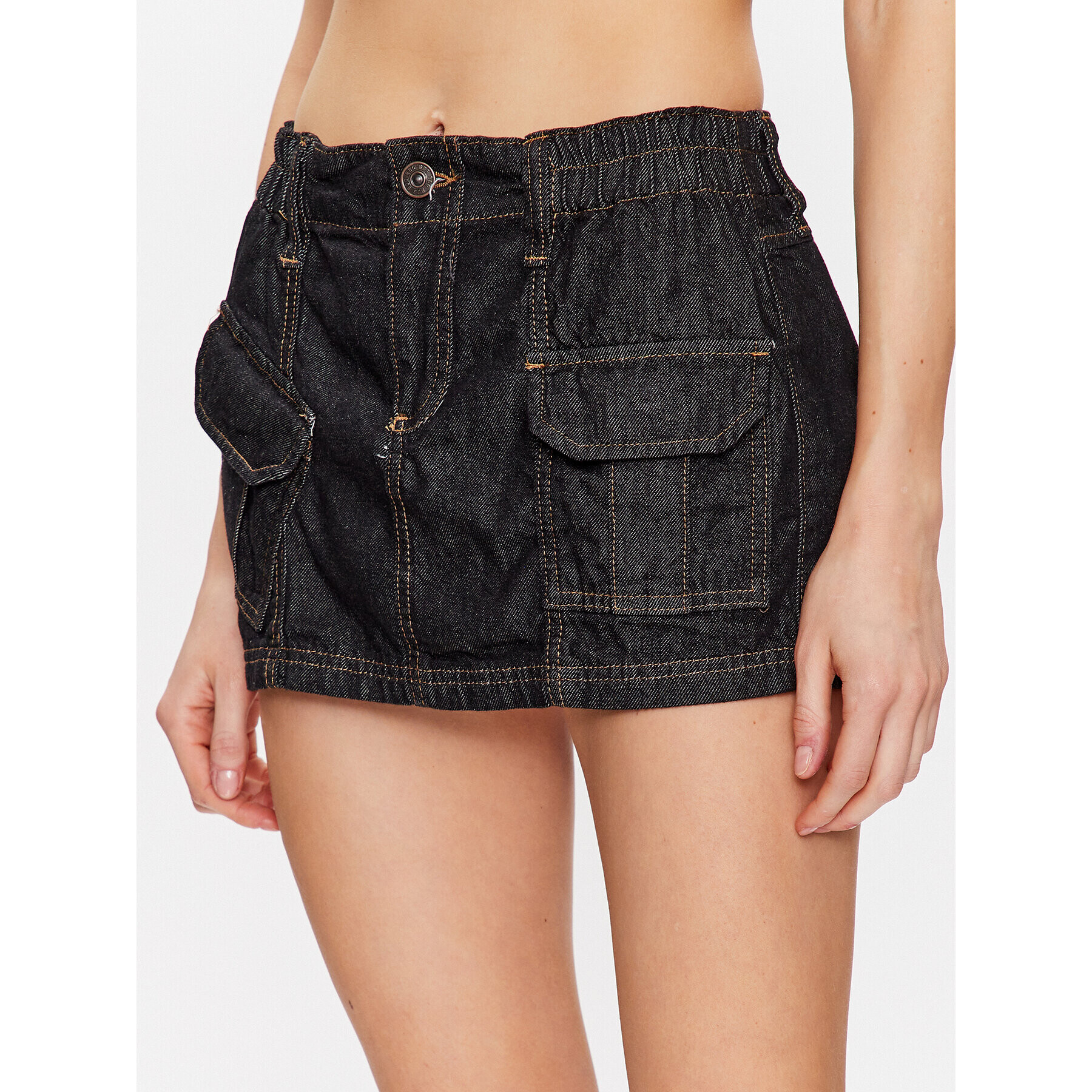 BDG Urban Outfitters Miniszoknya BDG Y2K DENIM SKIRT RAW 76471937 Sötétkék Feminine Fit - Pepit.hu