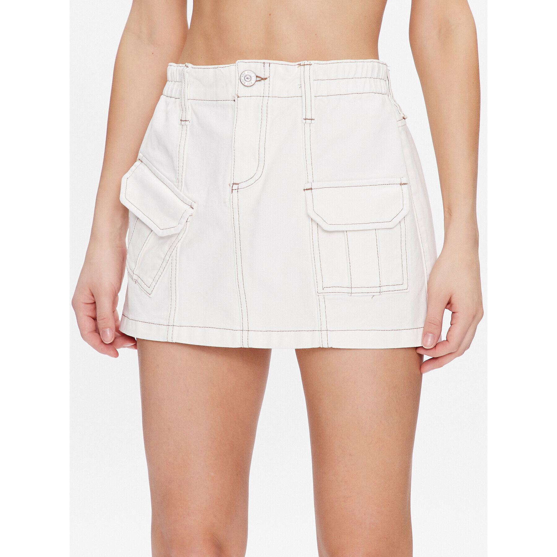 BDG Urban Outfitters Miniszoknya BDG Y2K DENIM SKIRT WHITE 76471838 Fehér Feminine Fit - Pepit.hu