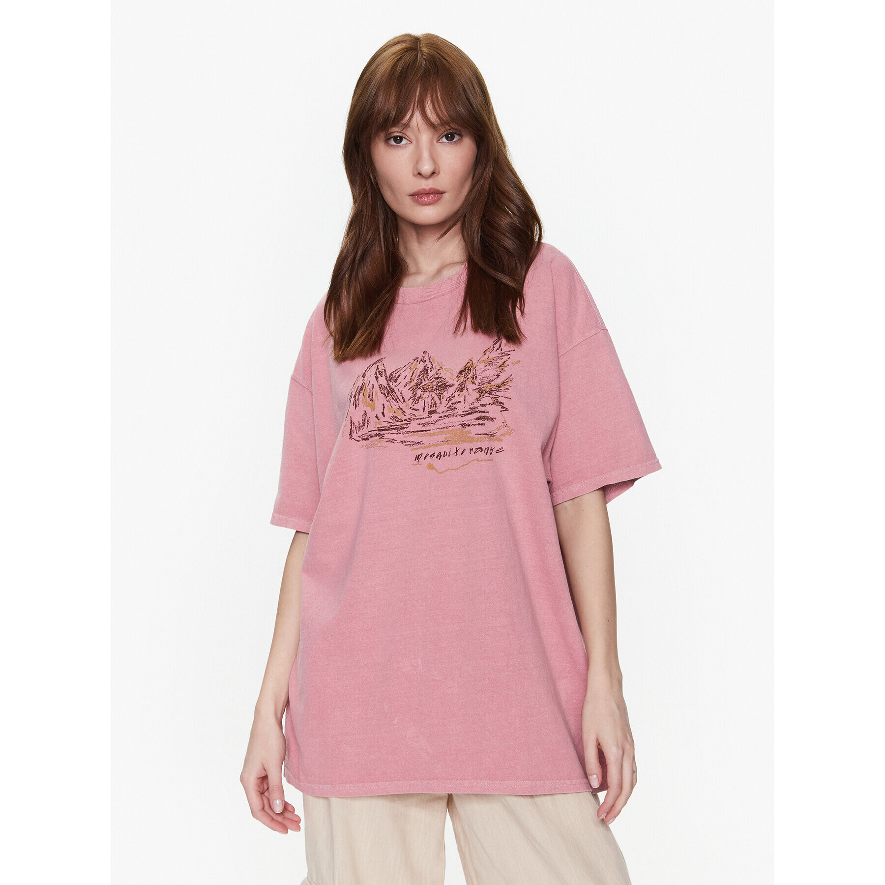 BDG Urban Outfitters Póló BDG MOSQUITO RANGE DAD T 76471770 Rózsaszín Oversize - Pepit.hu