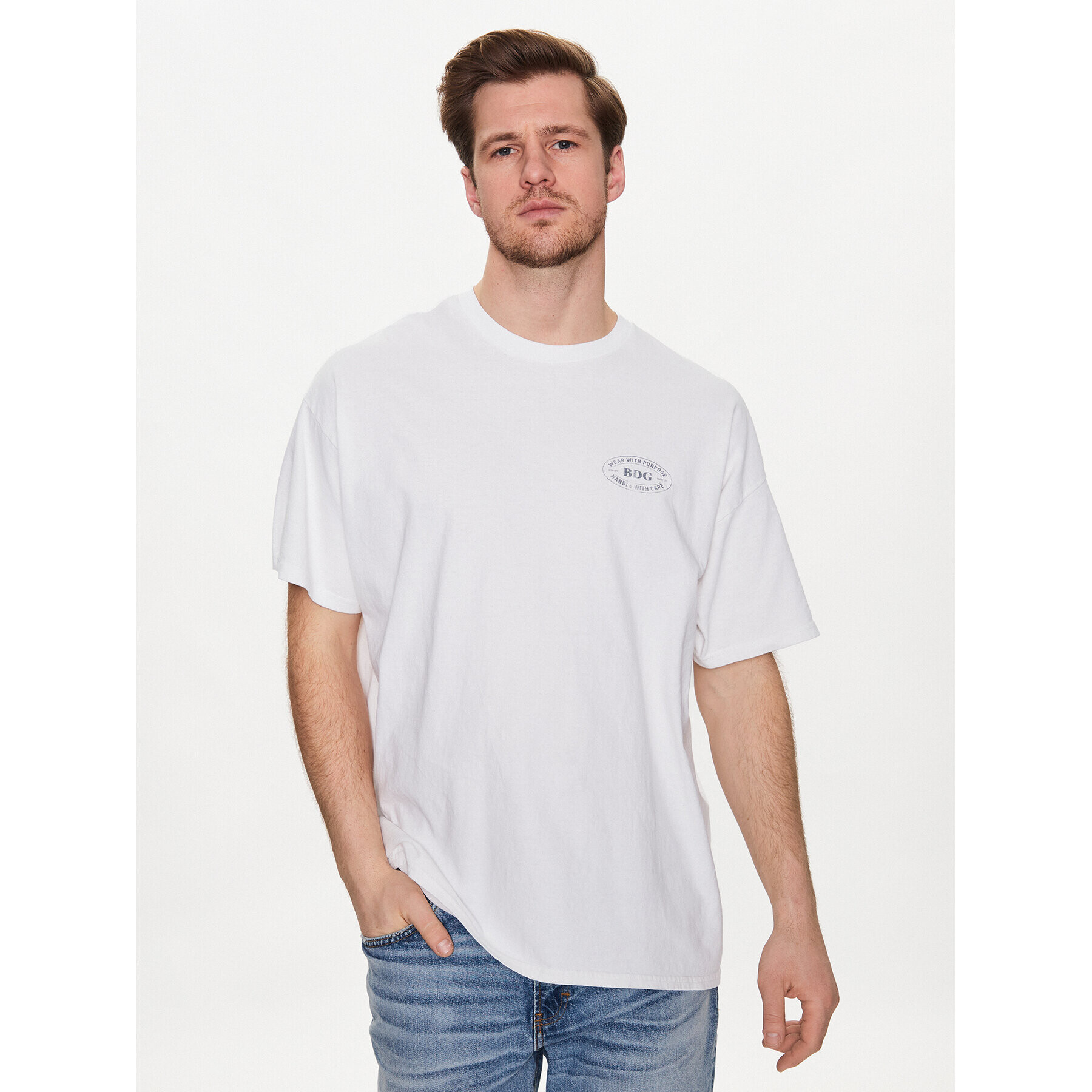 BDG Urban Outfitters Póló BDG TIGER HEAD TEE Fehér Oversize - Pepit.hu