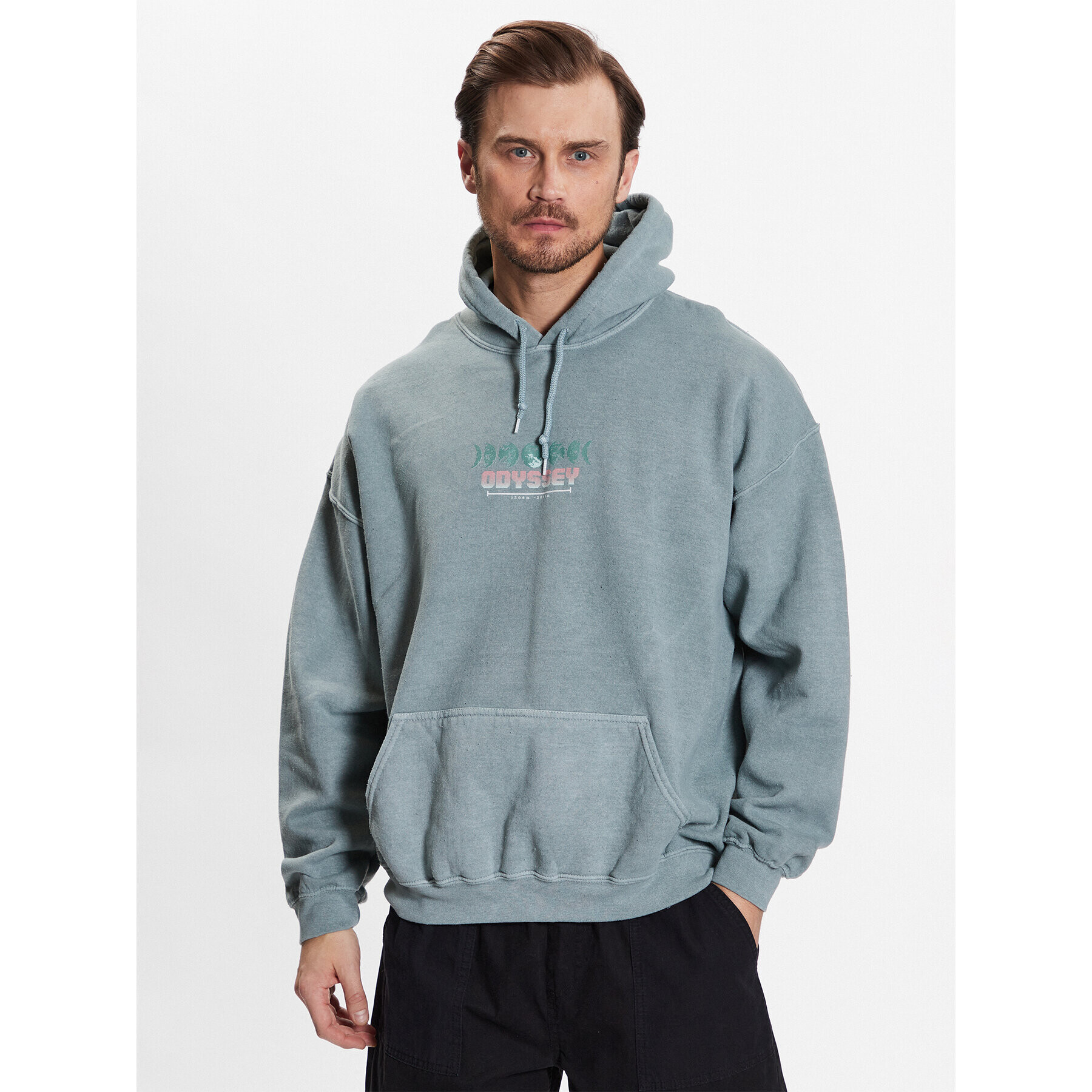 BDG Urban Outfitters Pulóver BDG ODYSSEY HOODIE 76740091 Kék Relaxed Fit - Pepit.hu