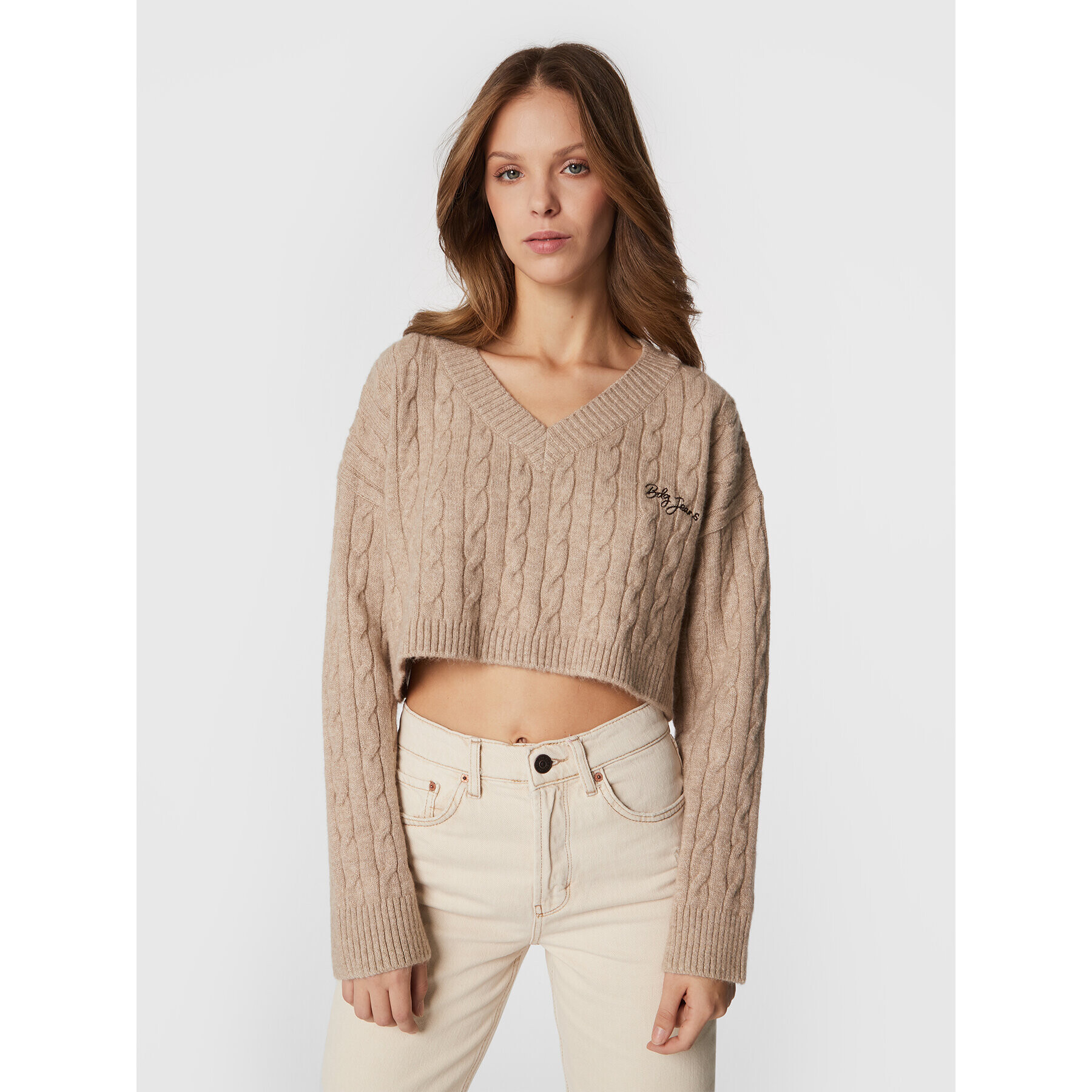 BDG Urban Outfitters Sweater 75438085 Bézs Regular Fit - Pepit.hu