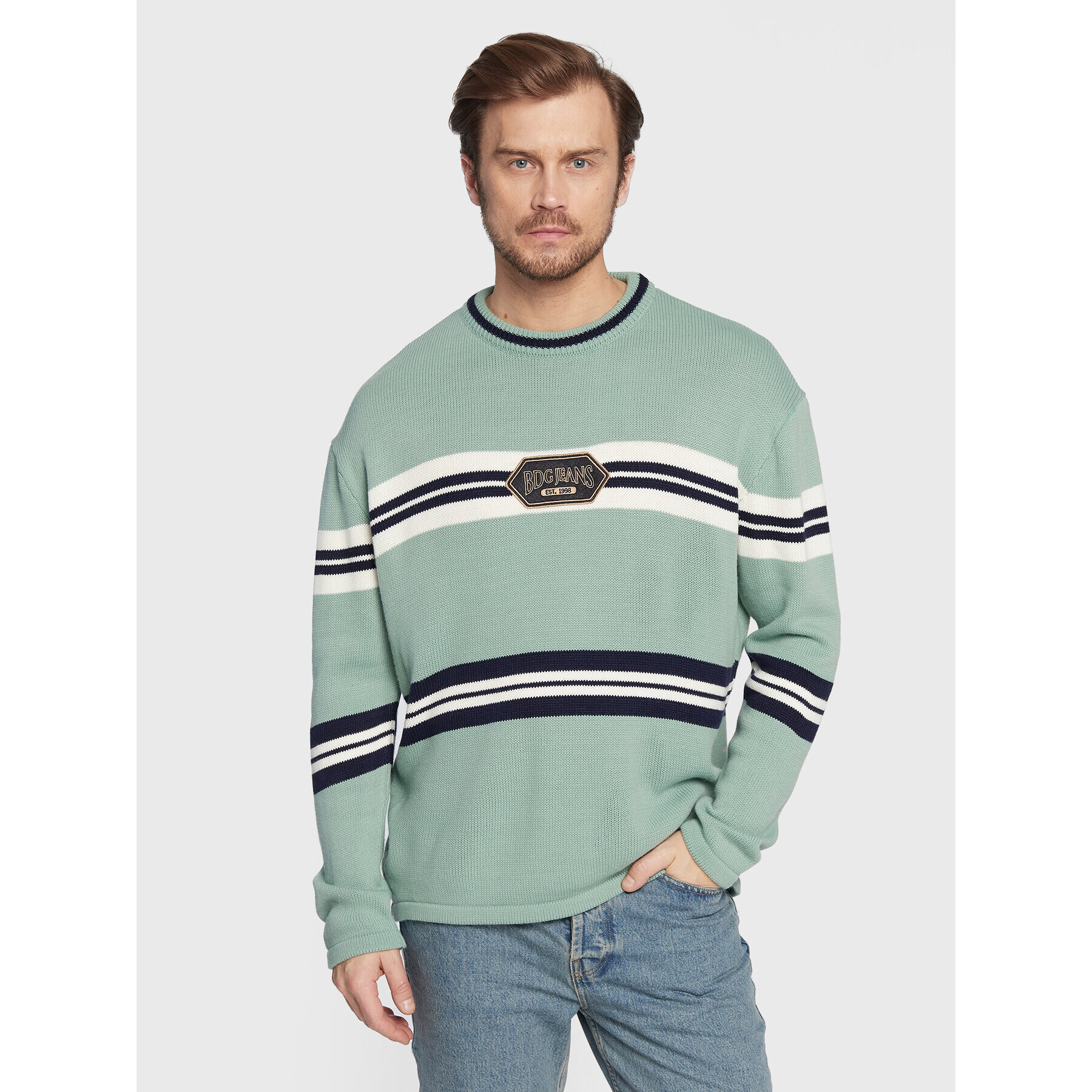 BDG Urban Outfitters Sweater 76097369 Zöld Relaxed Fit - Pepit.hu