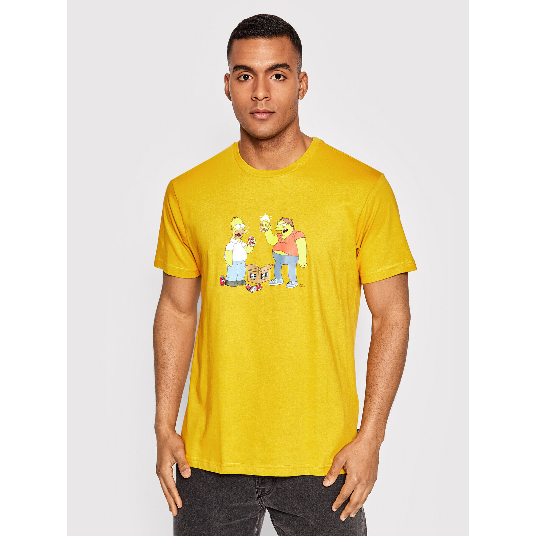 Billabong Póló SIMPSONS Duff Buds C1SS76 BIP2 Sárga Regular Fit - Pepit.hu