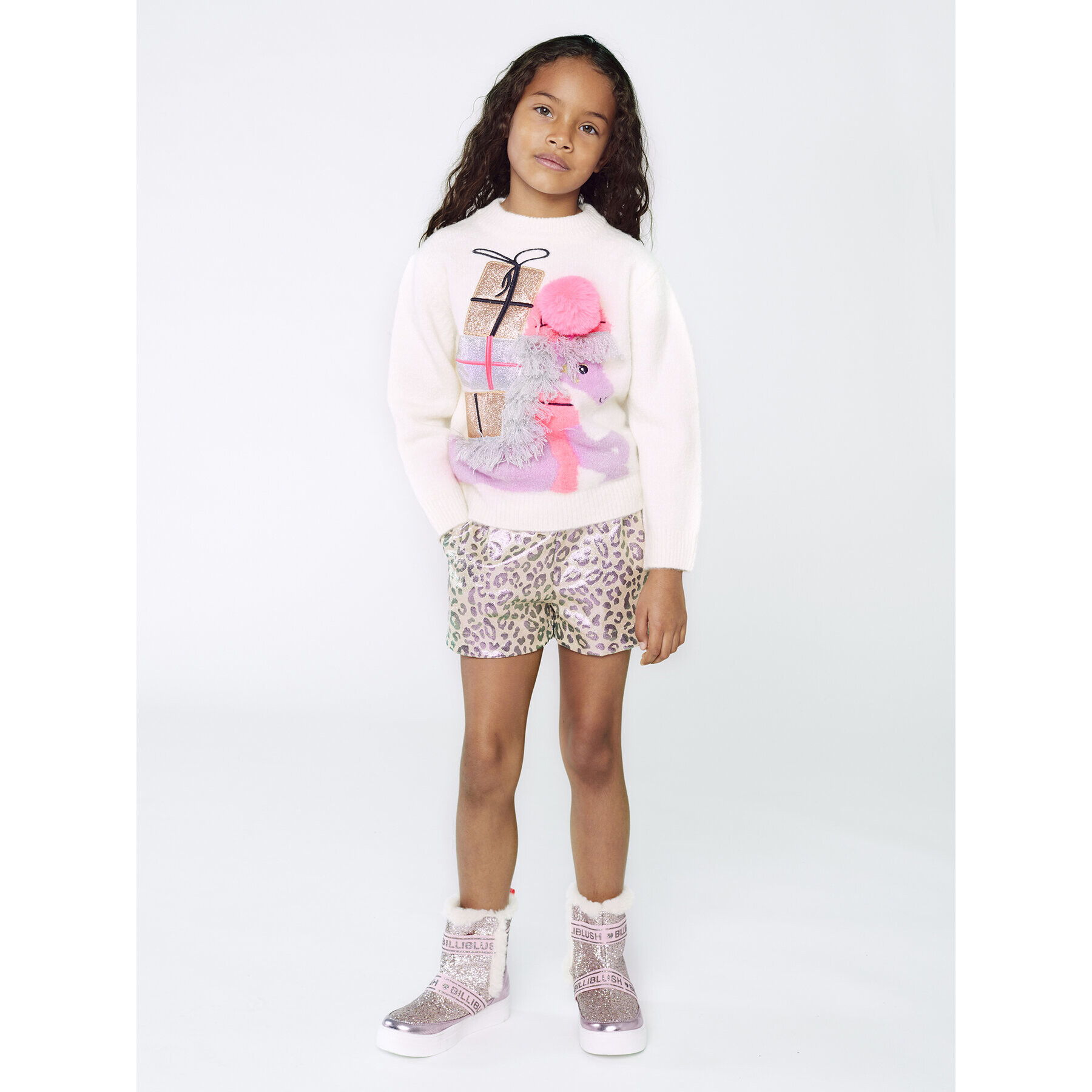 Billieblush Sweater U15A18 Bézs Regular Fit - Pepit.hu