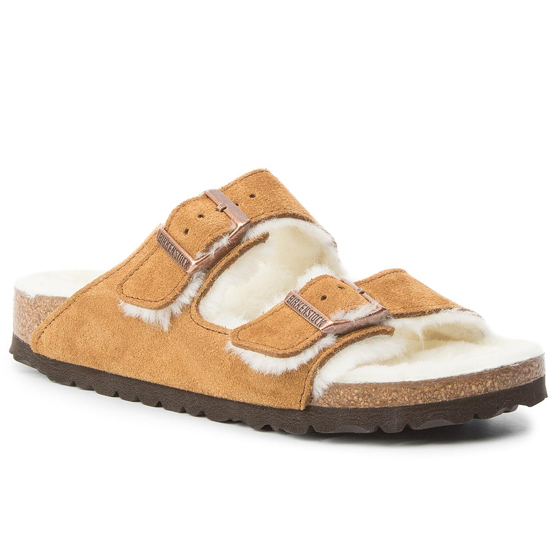 Birkenstock Papucs Arizona Fur 1001135 Barna - Pepit.hu