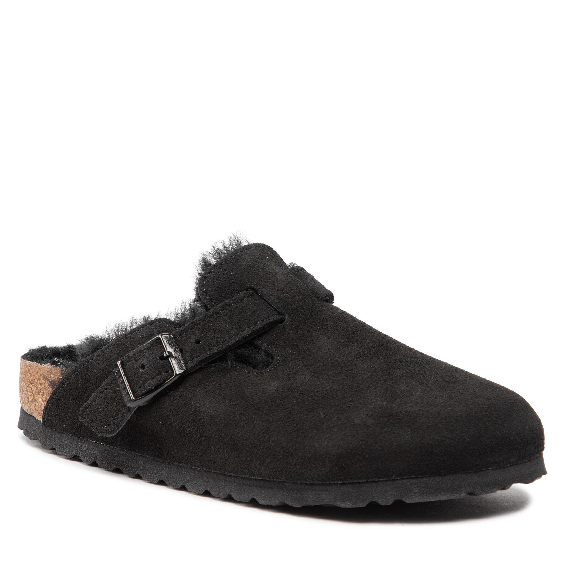 Birkenstock Papucs Boston Vl/Shearling 0259883 Fekete - Pepit.hu