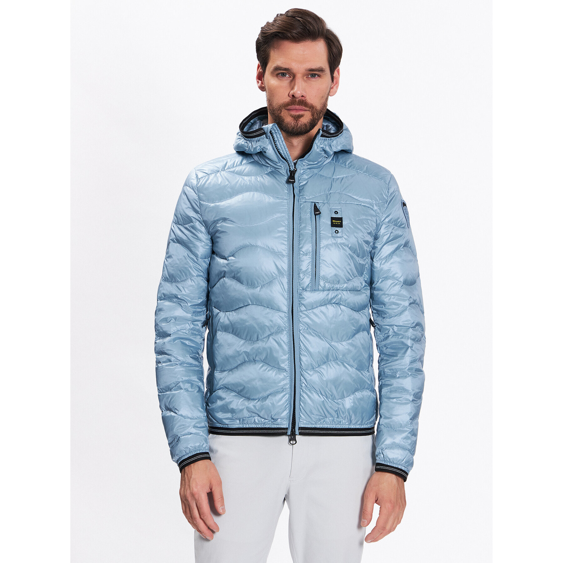 Blauer Átmeneti kabát Hudson 23SBLUC03033 Kék Regular Fit - Pepit.hu