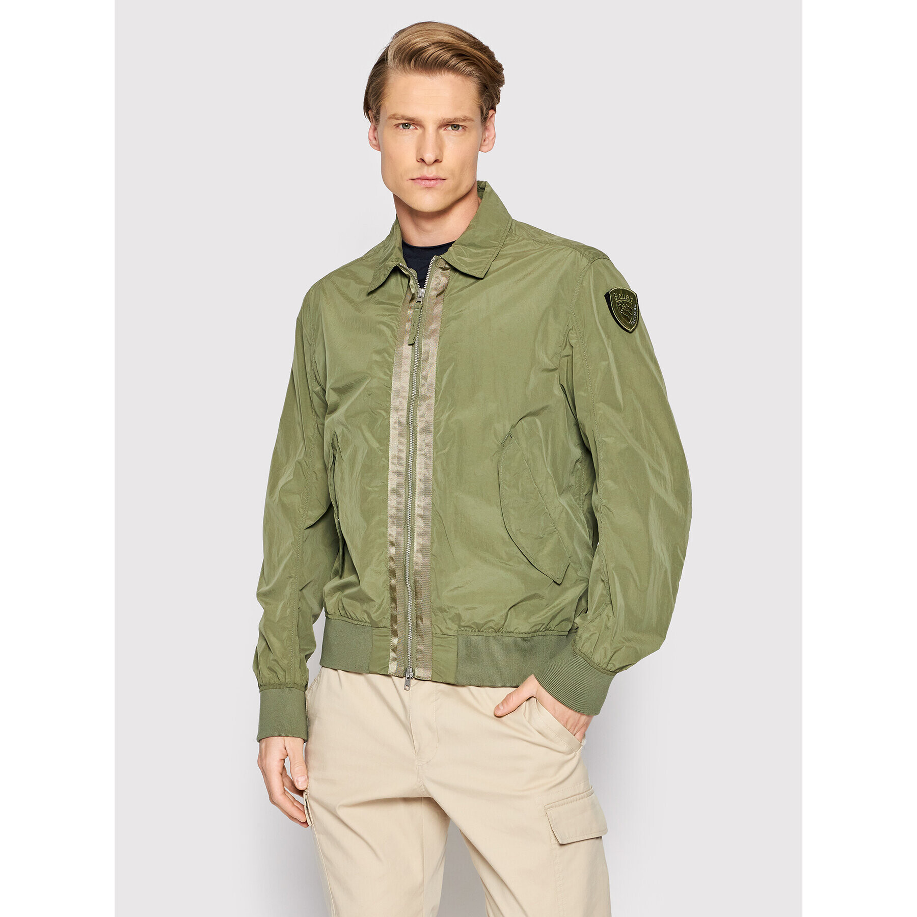 Blauer Bomber dzseki Militare Lance 22SBLUC04149-006221 Zöld Regular Fit - Pepit.hu