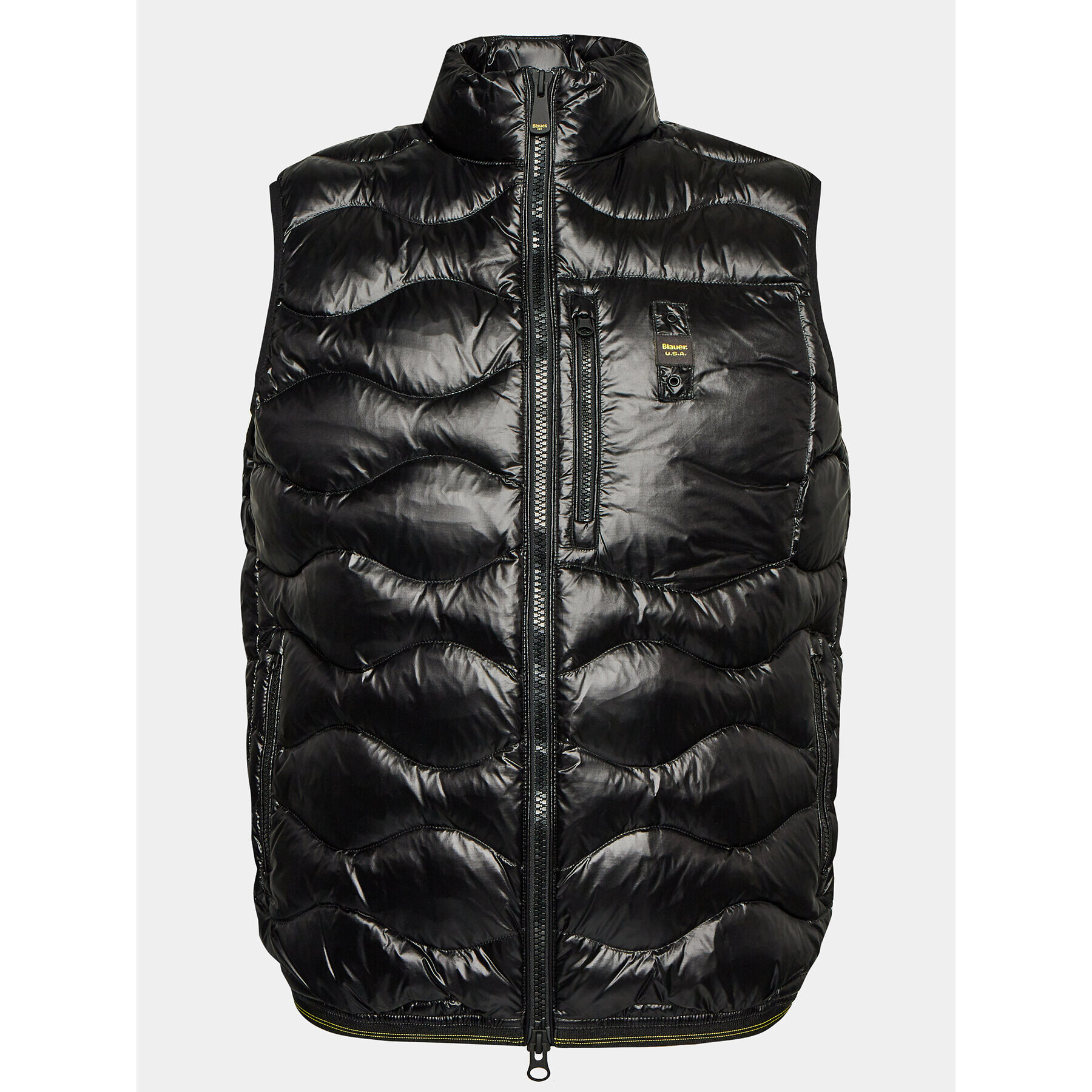 Blauer Mellény 23WBLUX03006 Fekete Regular Fit - Pepit.hu