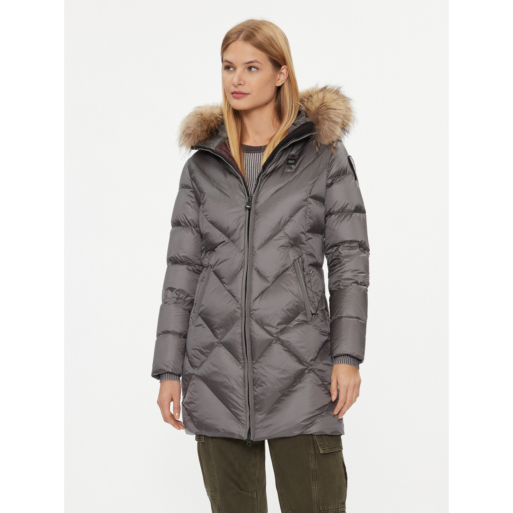 Blauer Pehelykabát 23WBLDK03140 Szürke Regular Fit - Pepit.hu