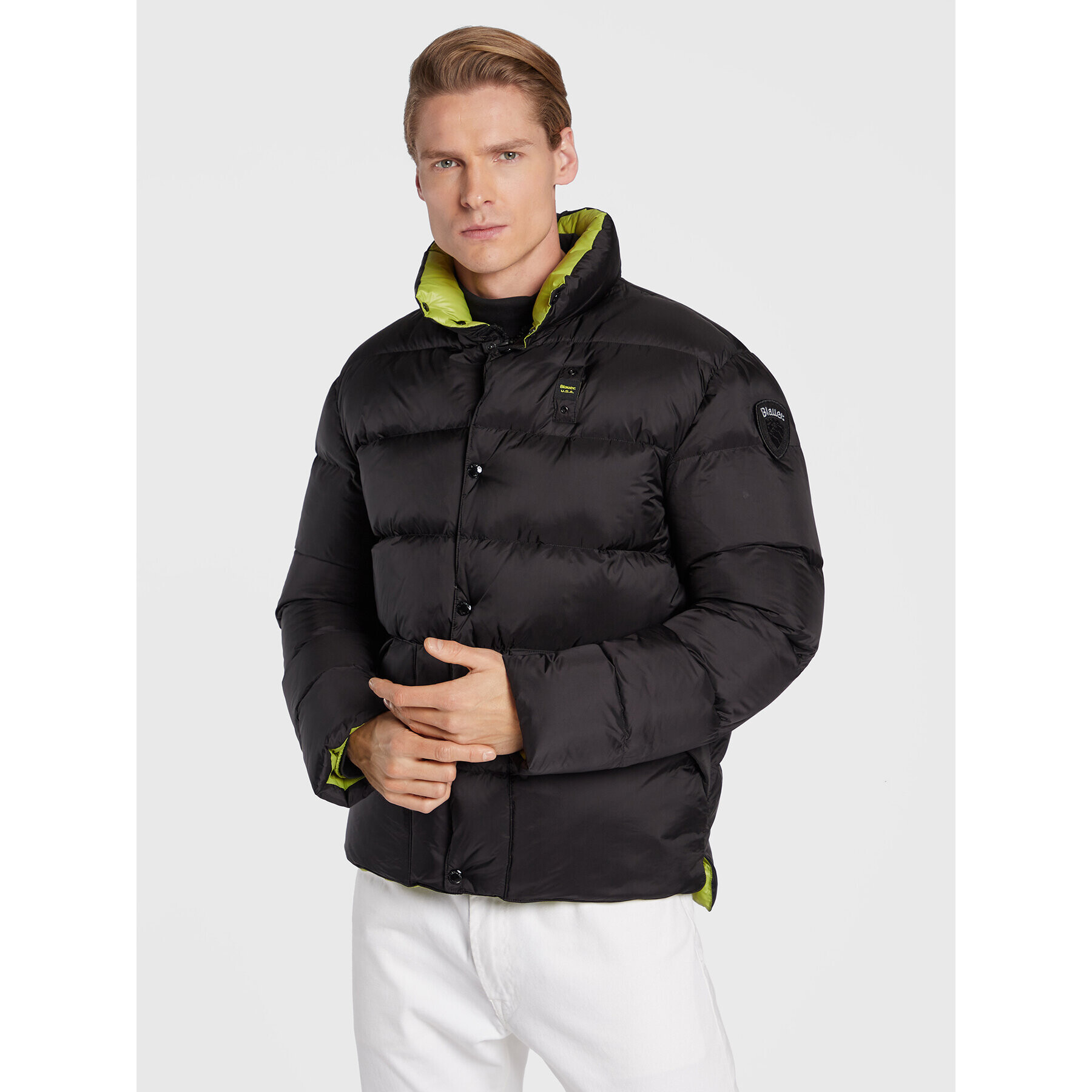 Blauer Pehelykabát Fletcher BLUC03219 006365 Fekete Regular Fit - Pepit.hu