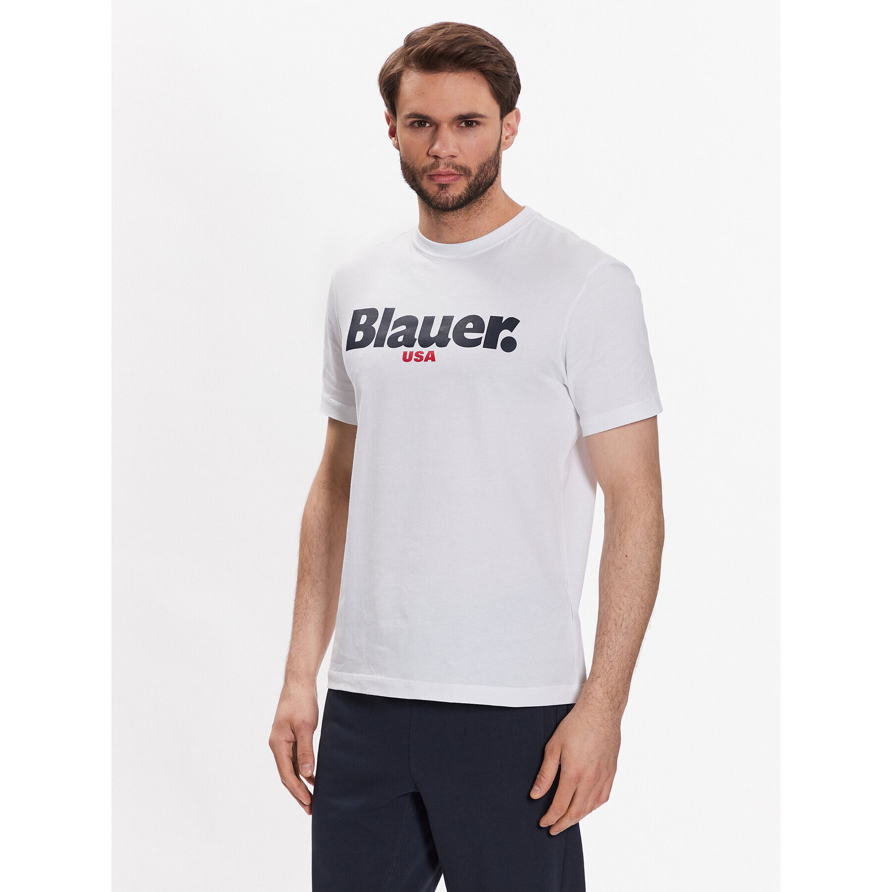 Blauer Póló 23SBLUH02104 004547 Fehér Regular Fit - Pepit.hu