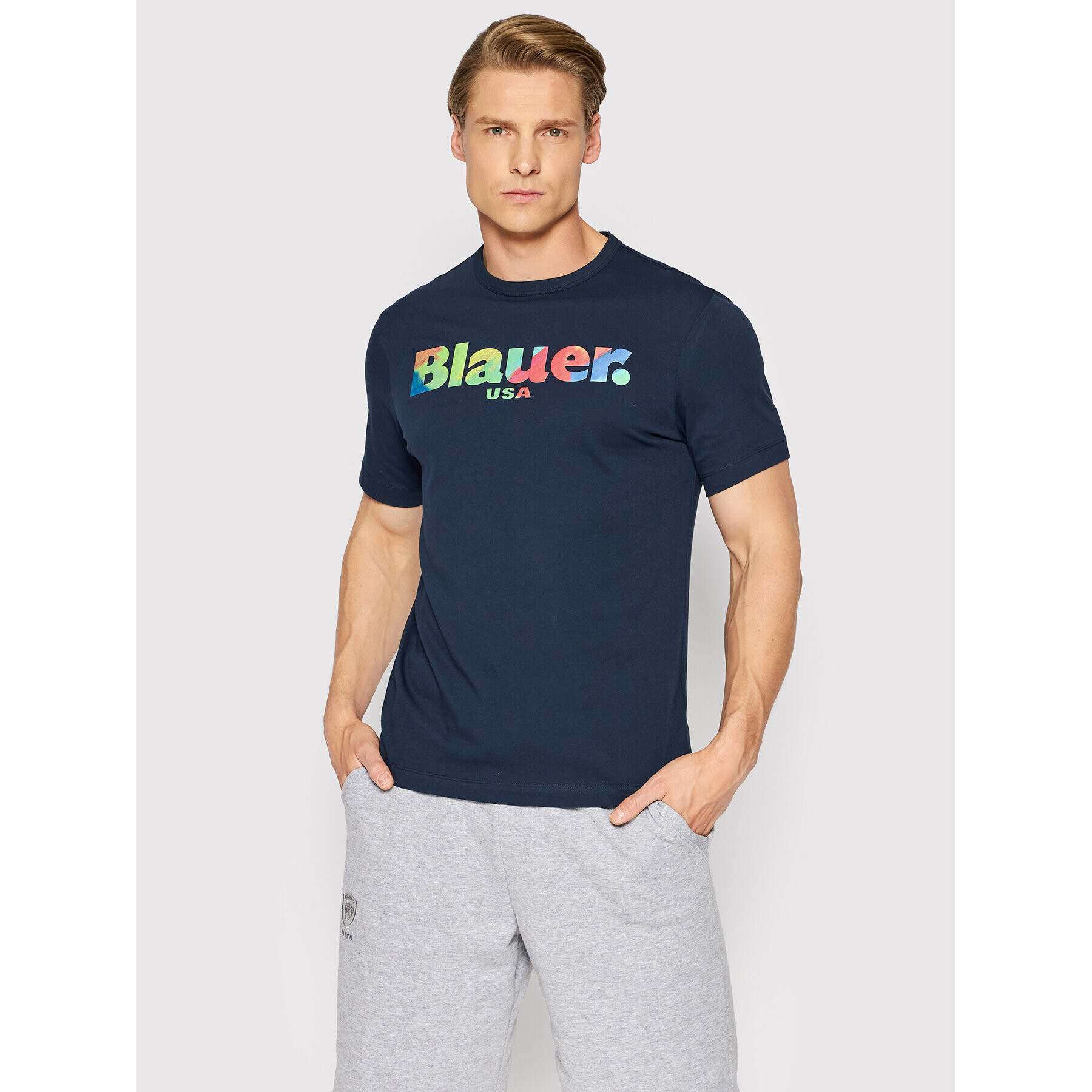 Blauer Póló Arcobaleno BLUH02173 004547 Sötétkék Regular Fit - Pepit.hu