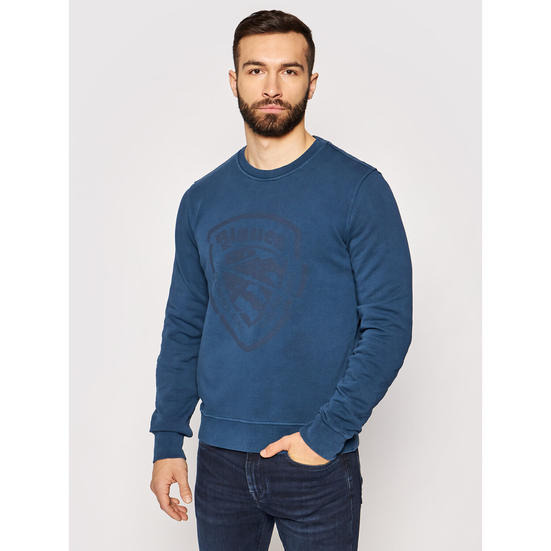 Blauer Pulóver 21SBLUF03409 006011 Kék Regular Fit - Pepit.hu