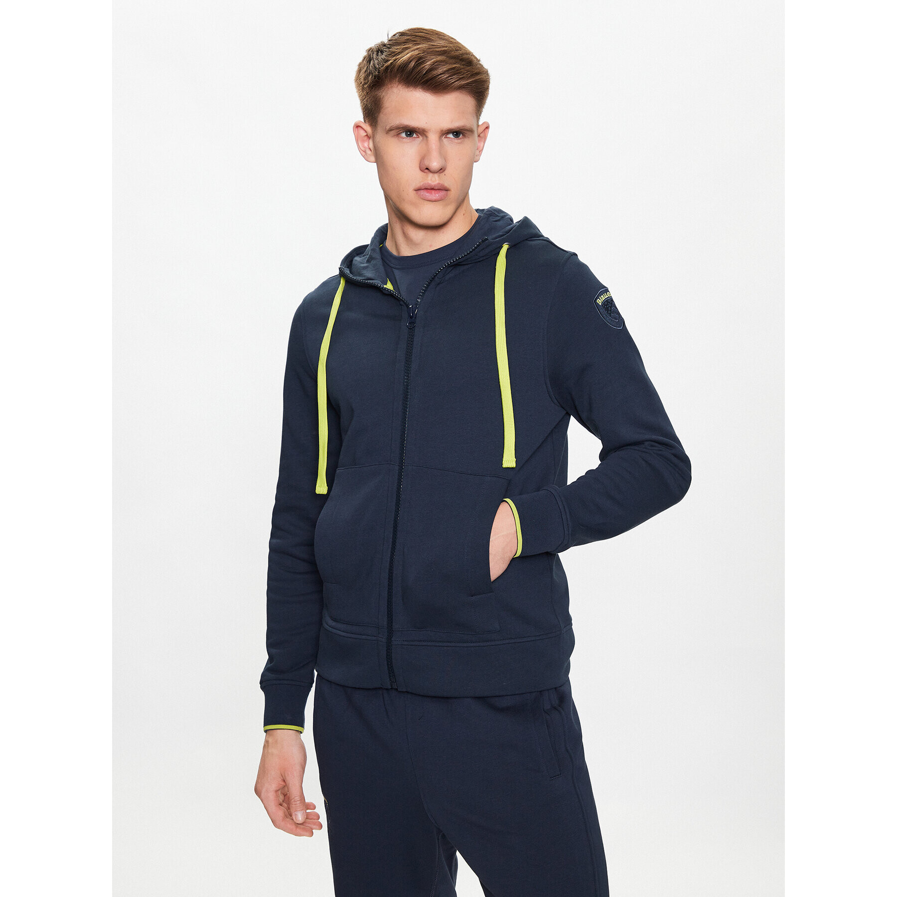 Blauer Pulóver 23SBLUF02090 005662 Sötétkék Regular Fit - Pepit.hu