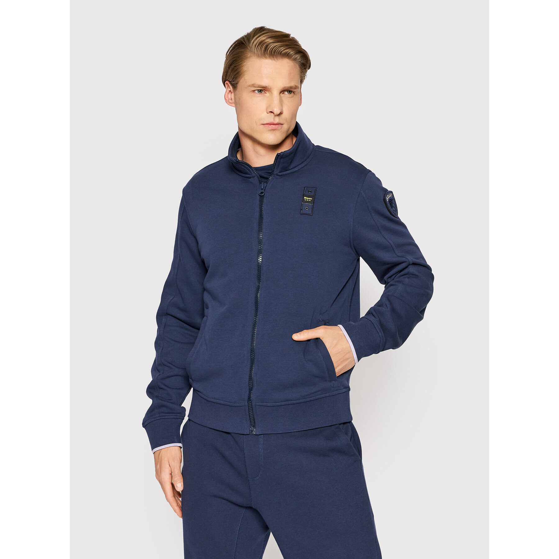 Blauer Pulóver BLUF01134 005662 Sötétkék Regular Fit - Pepit.hu