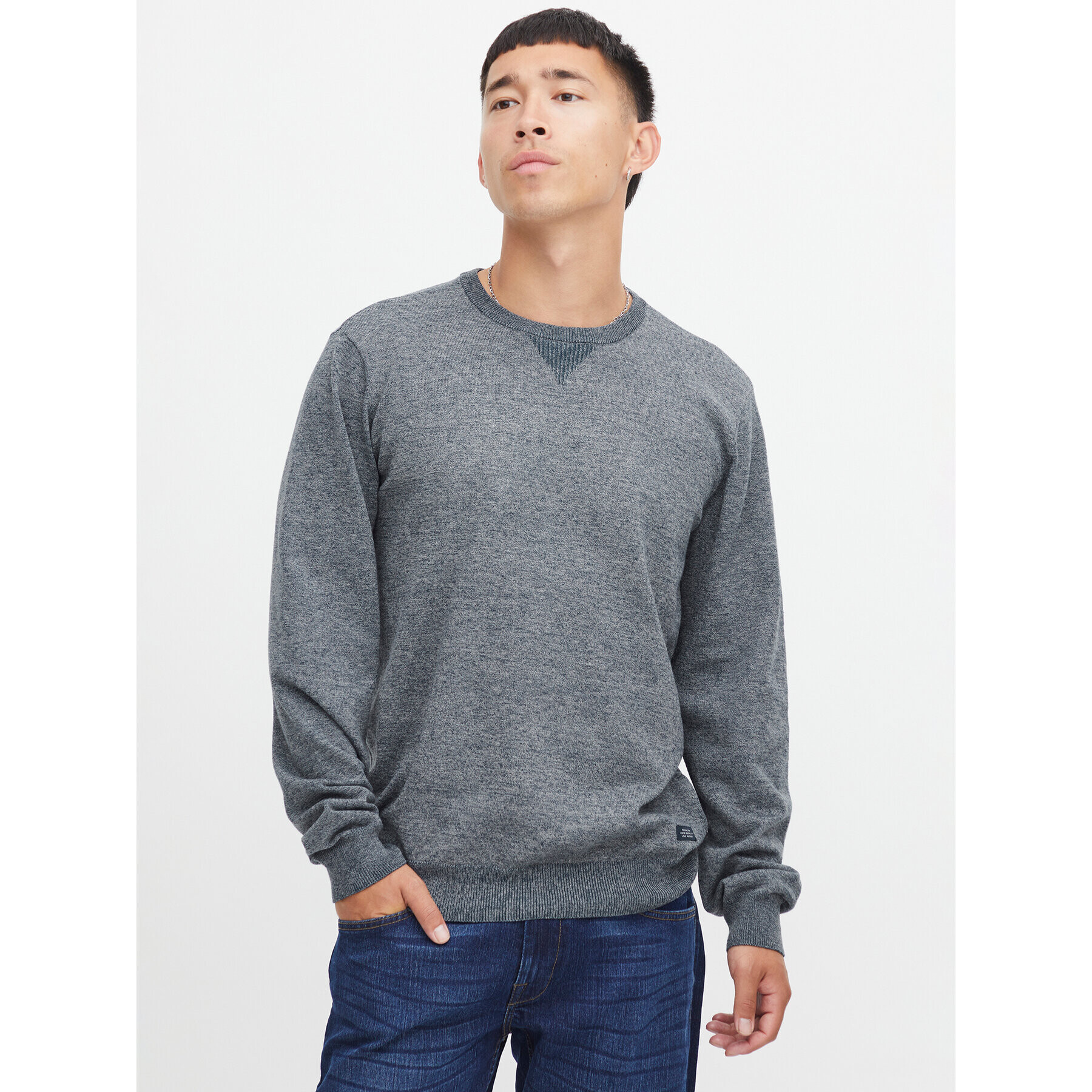 Blend Sweater 20715850 Sötétkék Regular Fit - Pepit.hu