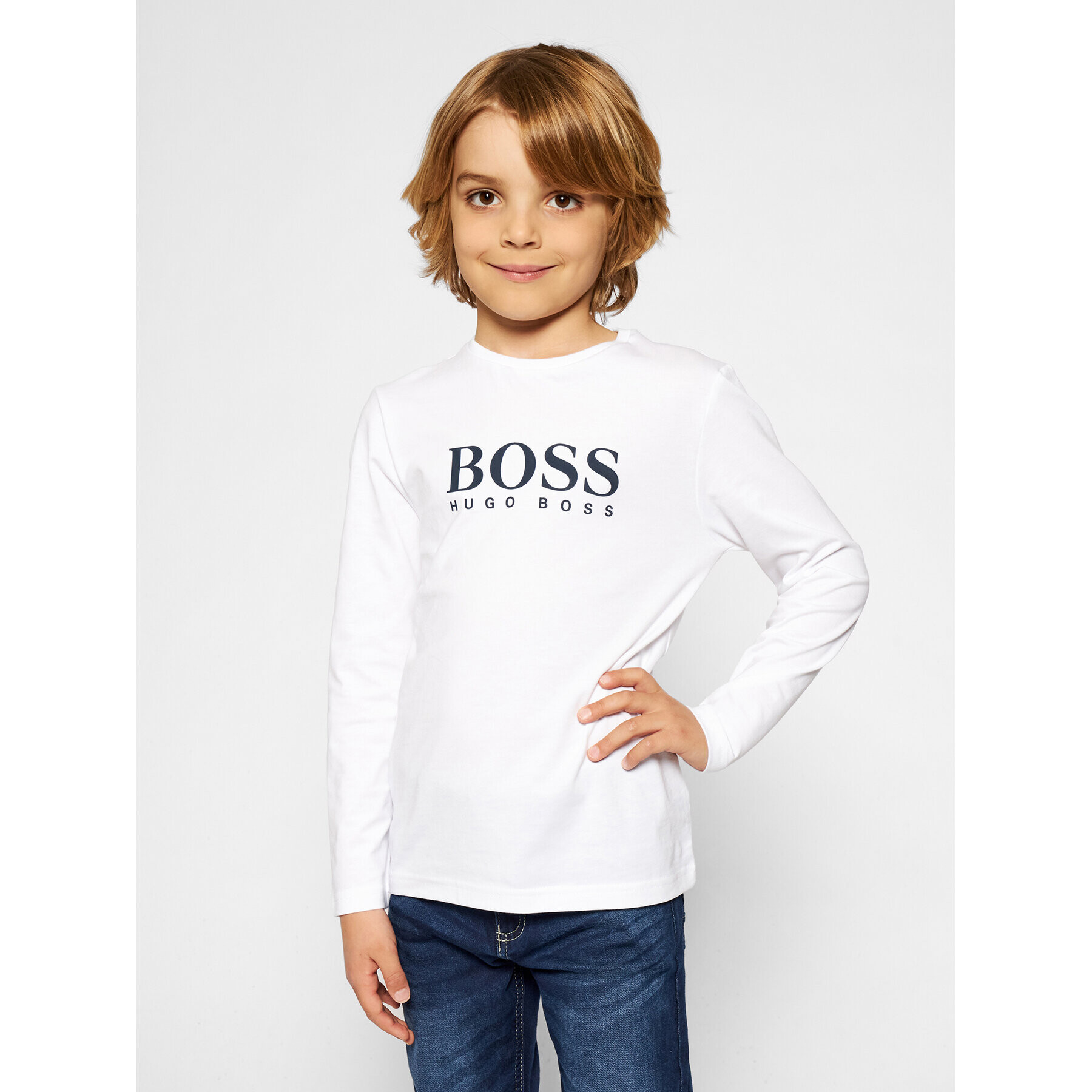 Boss Blúz J25P21 S Fehér Regular Fit - Pepit.hu