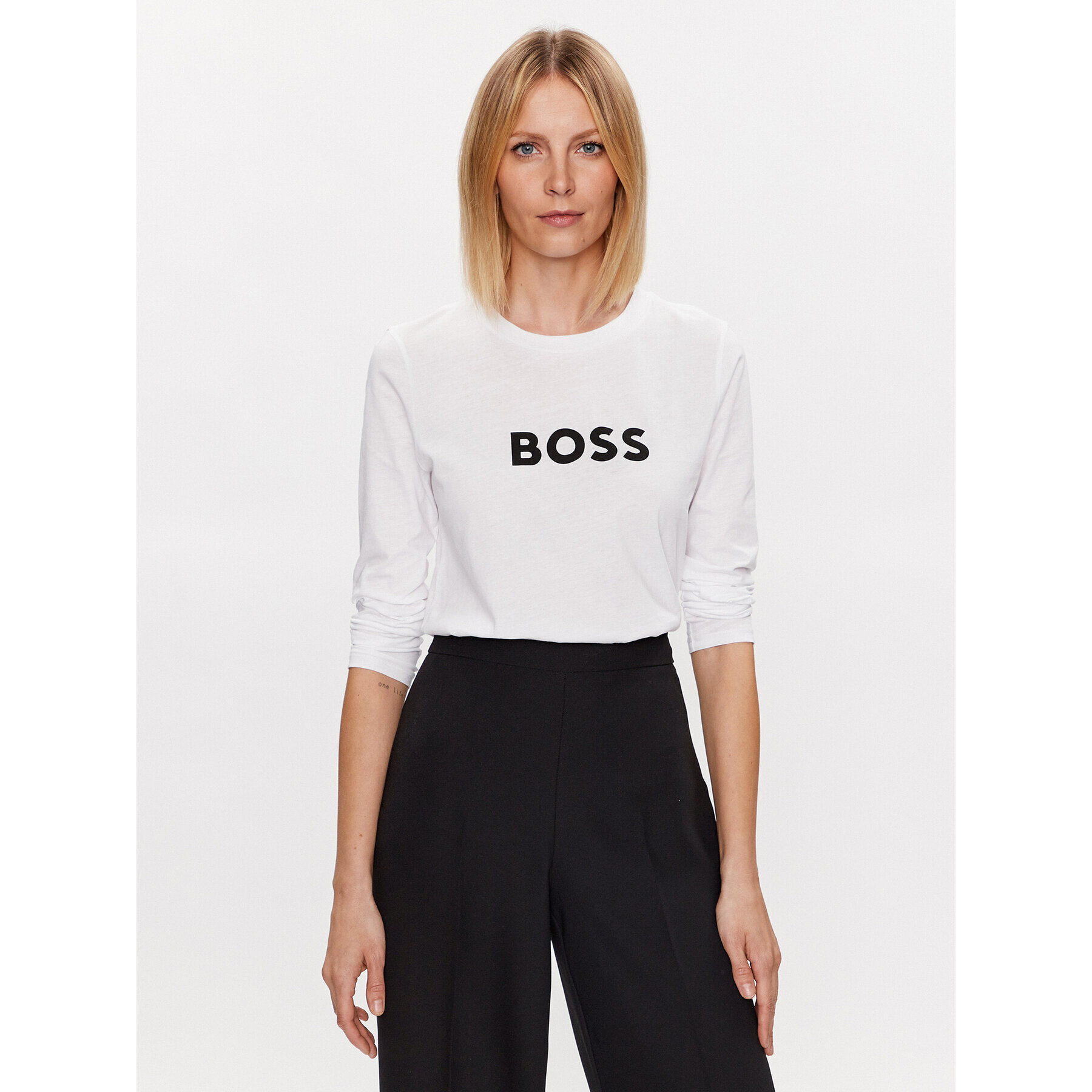 Boss Blúz Logo 50489592 Fehér Regular Fit - Pepit.hu