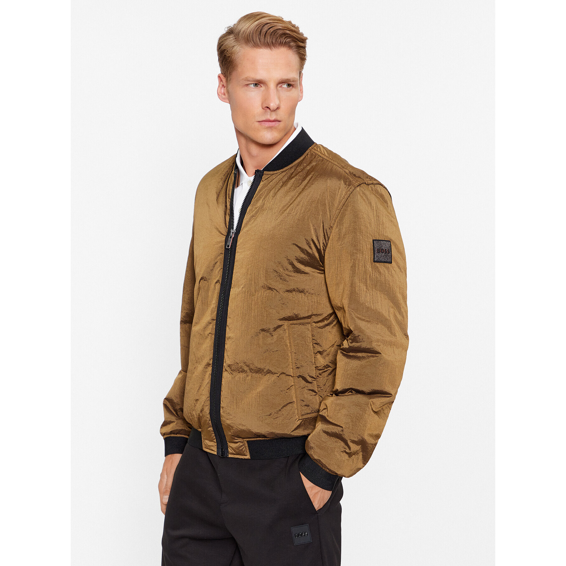 Boss Bomber dzseki Overse 50496479 Barna Regular Fit - Pepit.hu