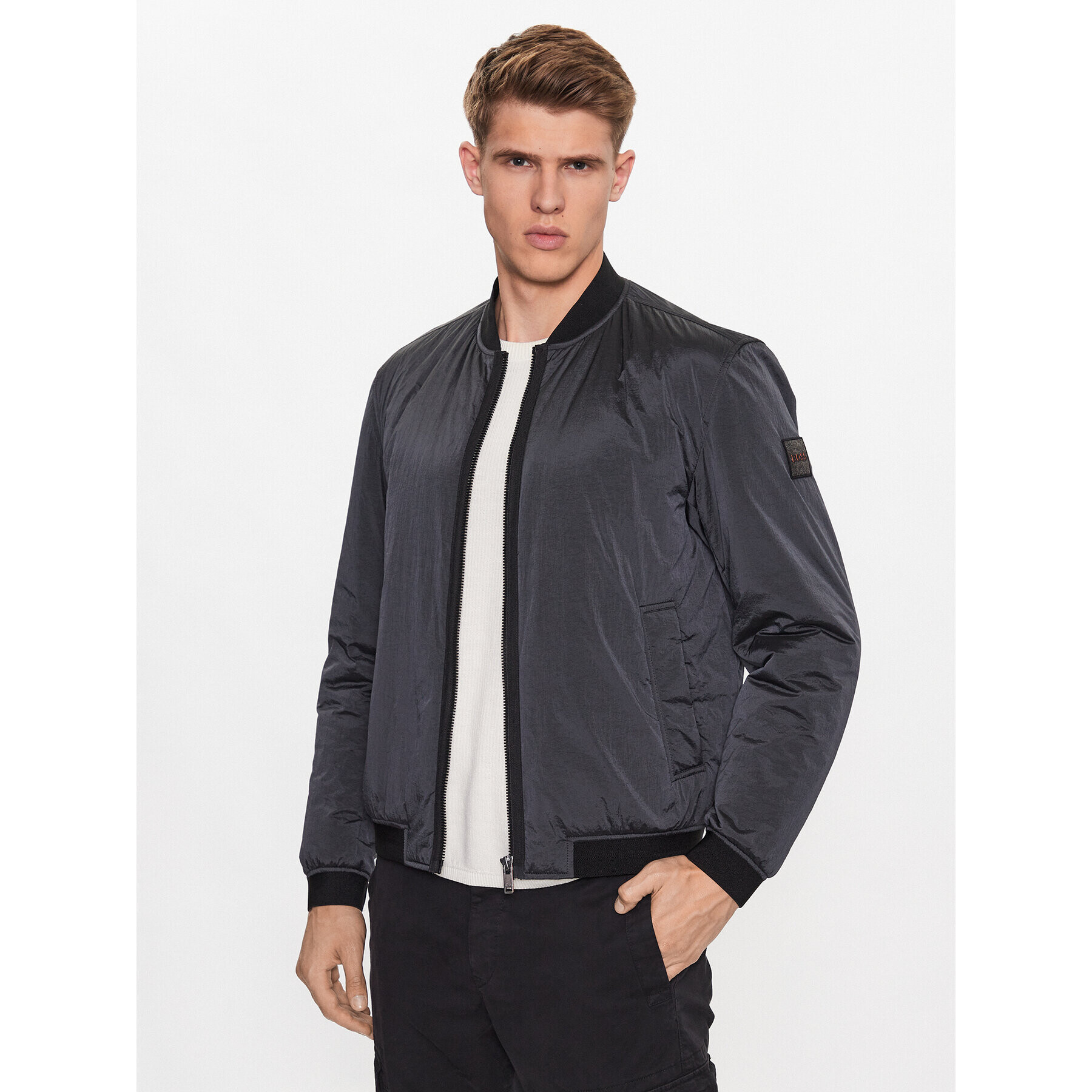 Boss Bomber dzseki Overse 50496479 Szürke Regular Fit - Pepit.hu