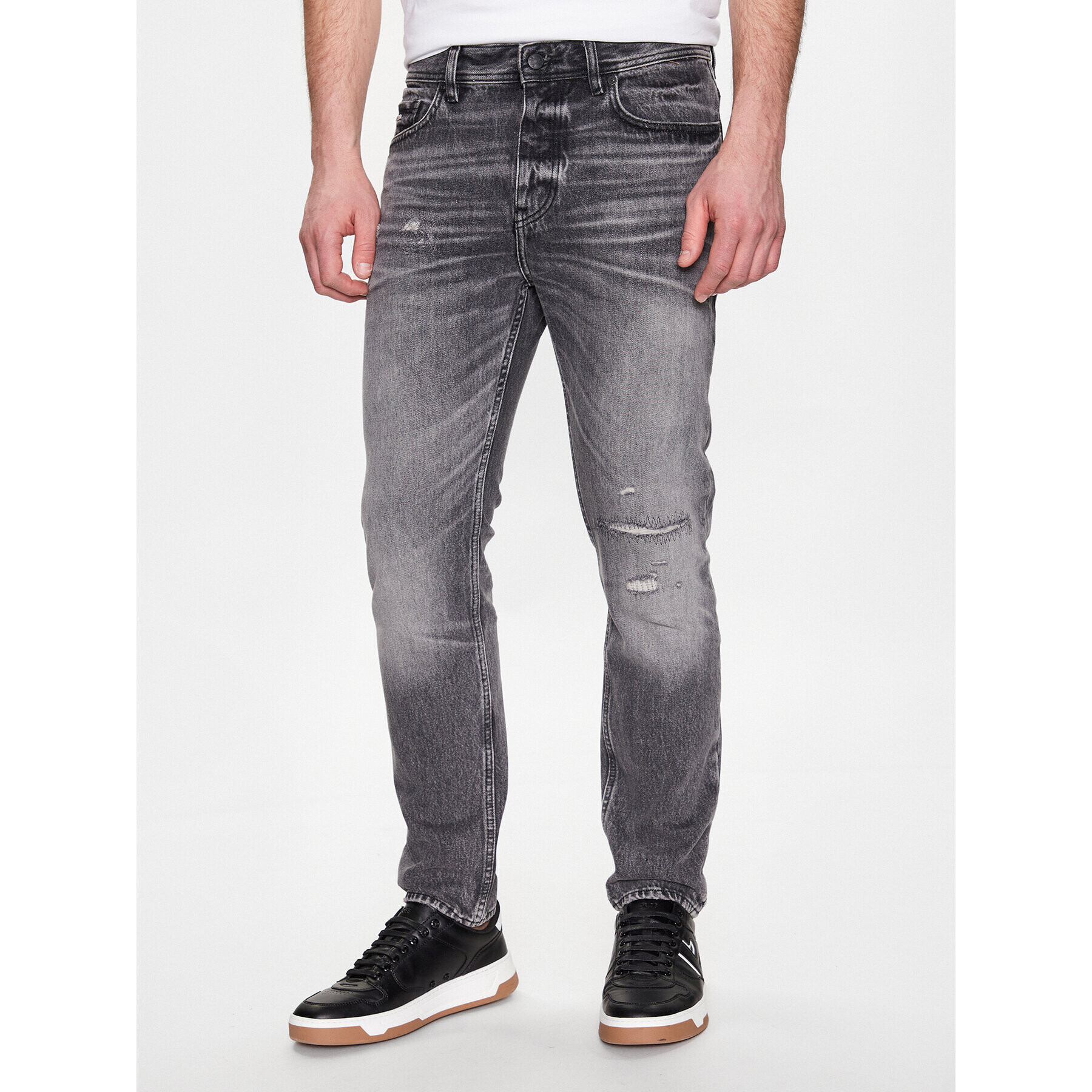 Boss Farmer 50484286 Szürke Tapered Fit - Pepit.hu