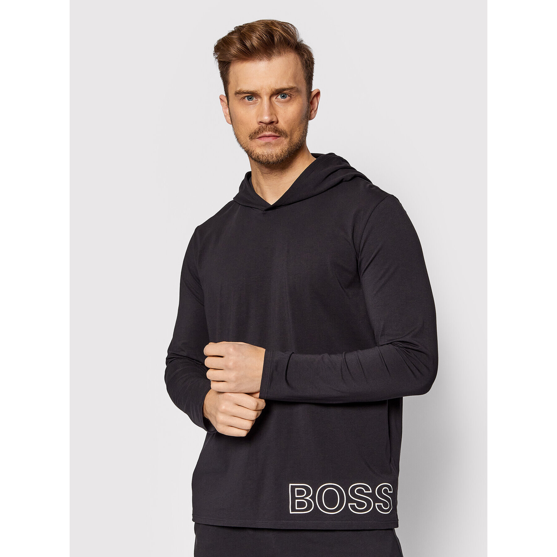 Boss Hosszú ujjú Identity 50460254 Fekete Regular Fit - Pepit.hu