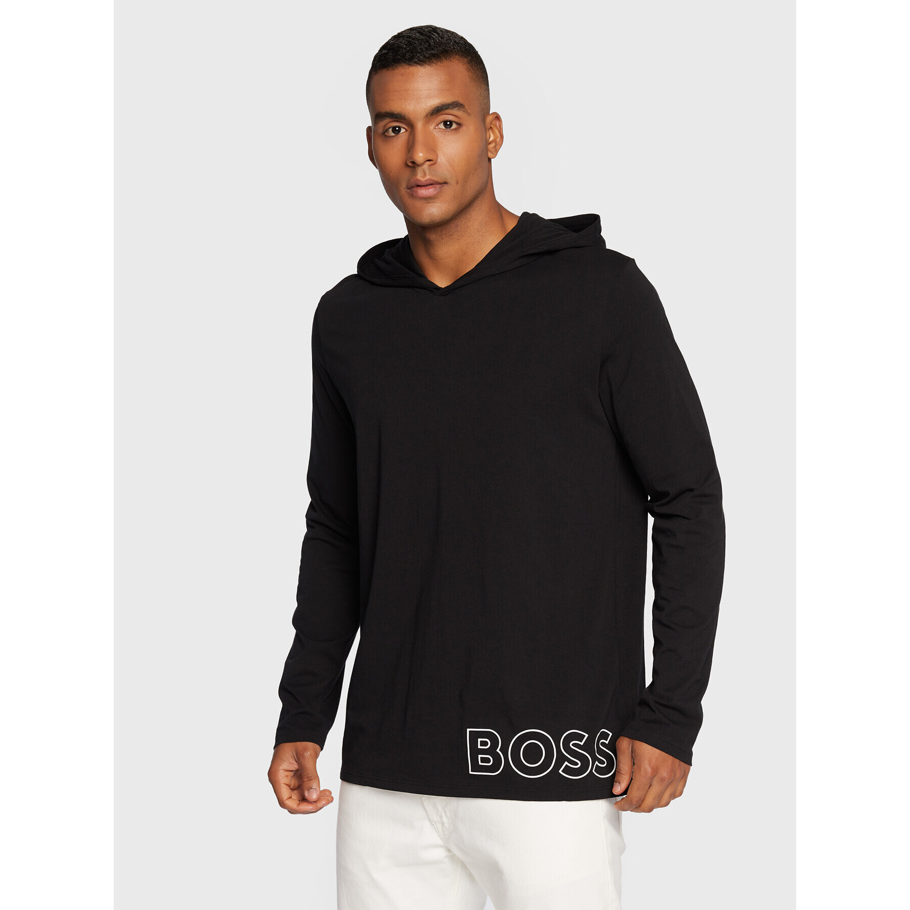 Boss Hosszú ujjú Identity 50481200 Fekete Regular Fit - Pepit.hu