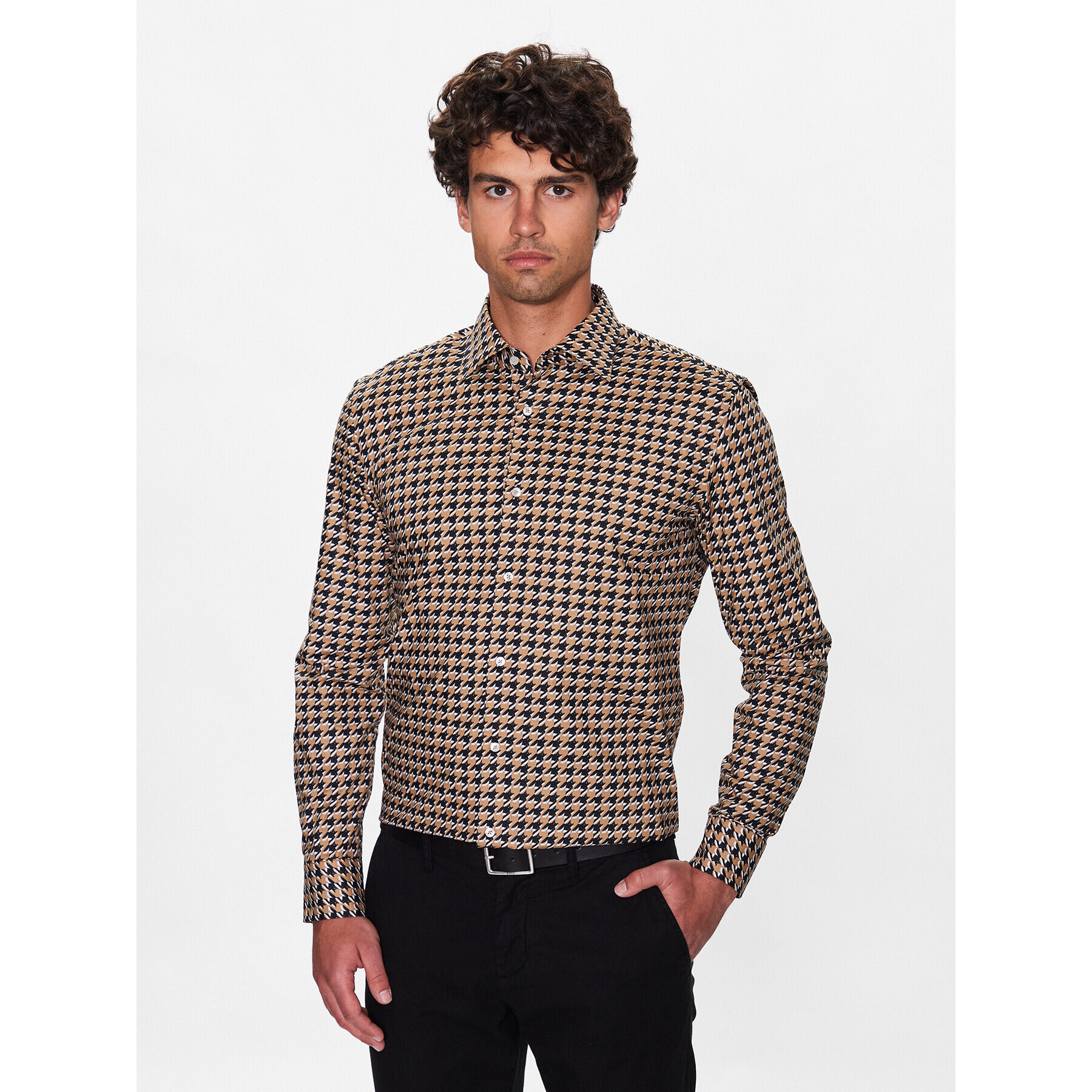 Boss Ing 50484210 Bézs Slim Fit - Pepit.hu