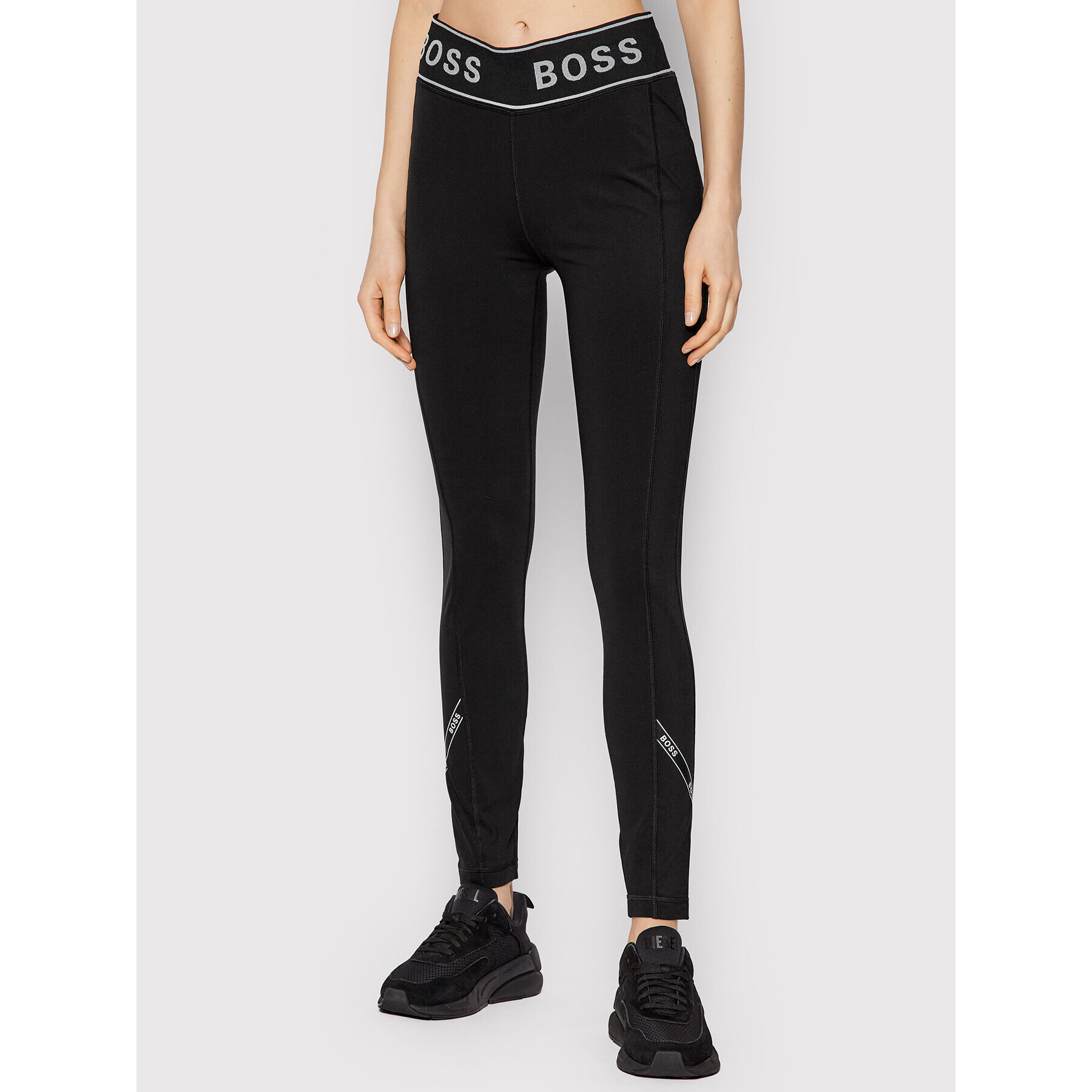 Boss Leggings C_Eame_UW 50466266 Fekete Slim Fit - Pepit.hu