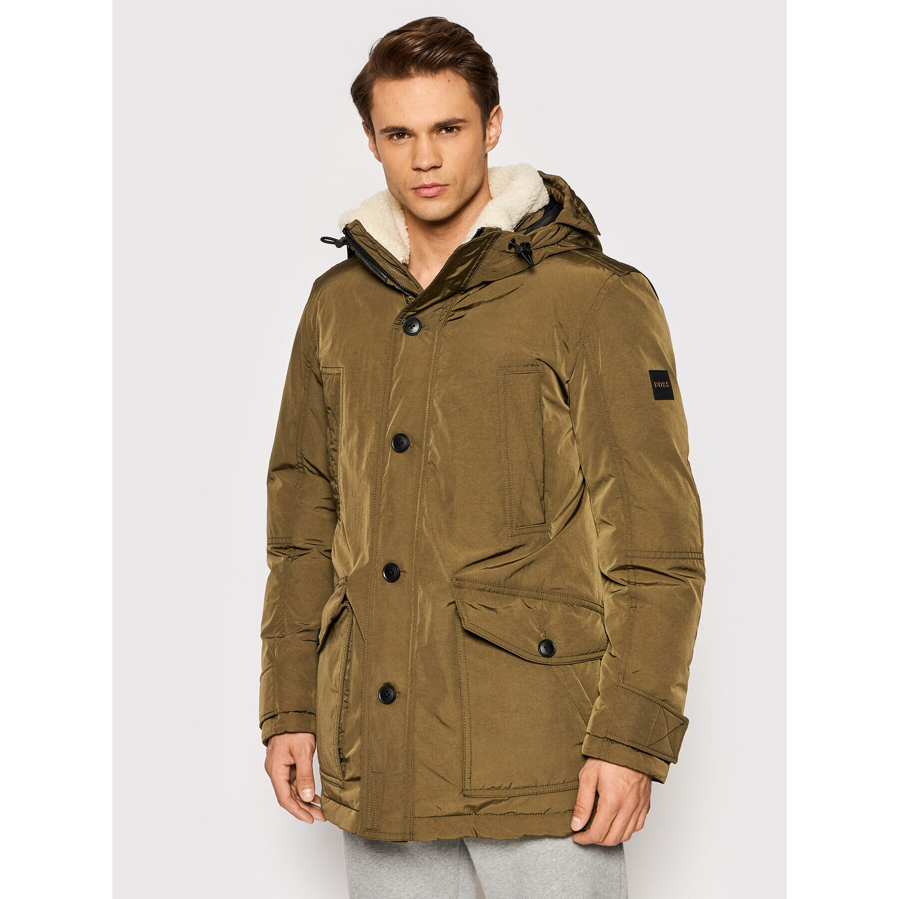 Boss Parka Onarz 50455937 Zöld Relaxed Fit - Pepit.hu