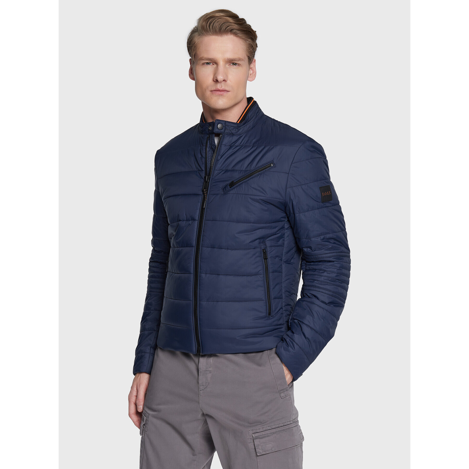 Boss Pehelykabát Optimus 50481536 Sötétkék Slim Fit - Pepit.hu