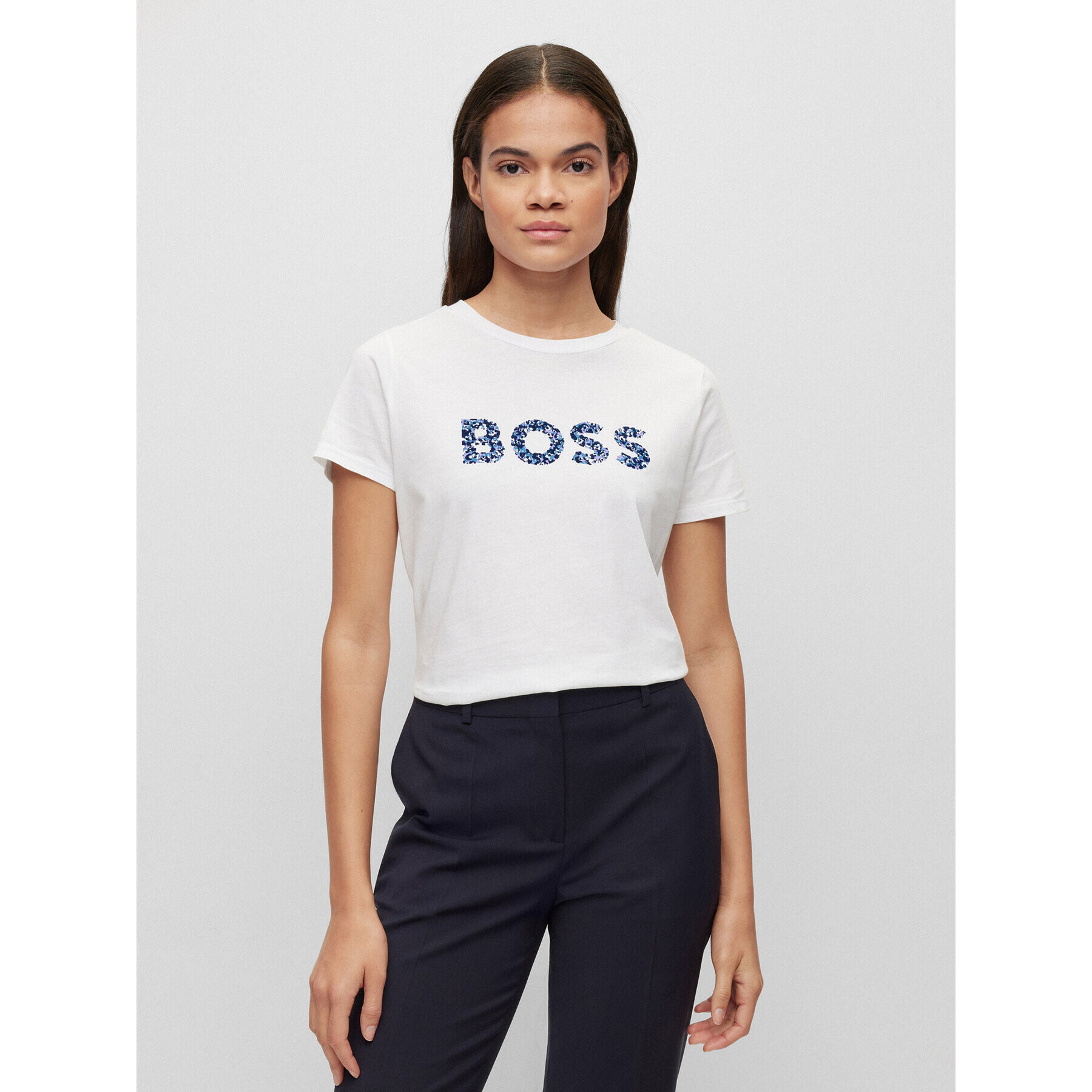 Boss Póló 50479981 Fehér Regular Fit - Pepit.hu