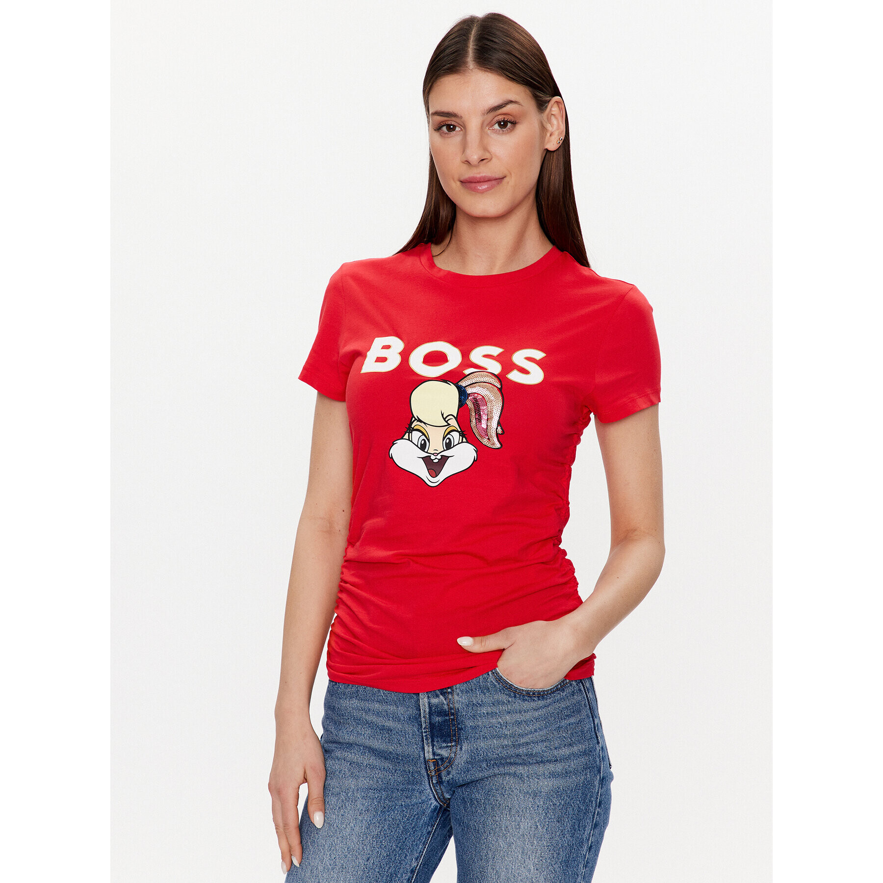 Boss Póló 50484941 Piros Slim Fit - Pepit.hu