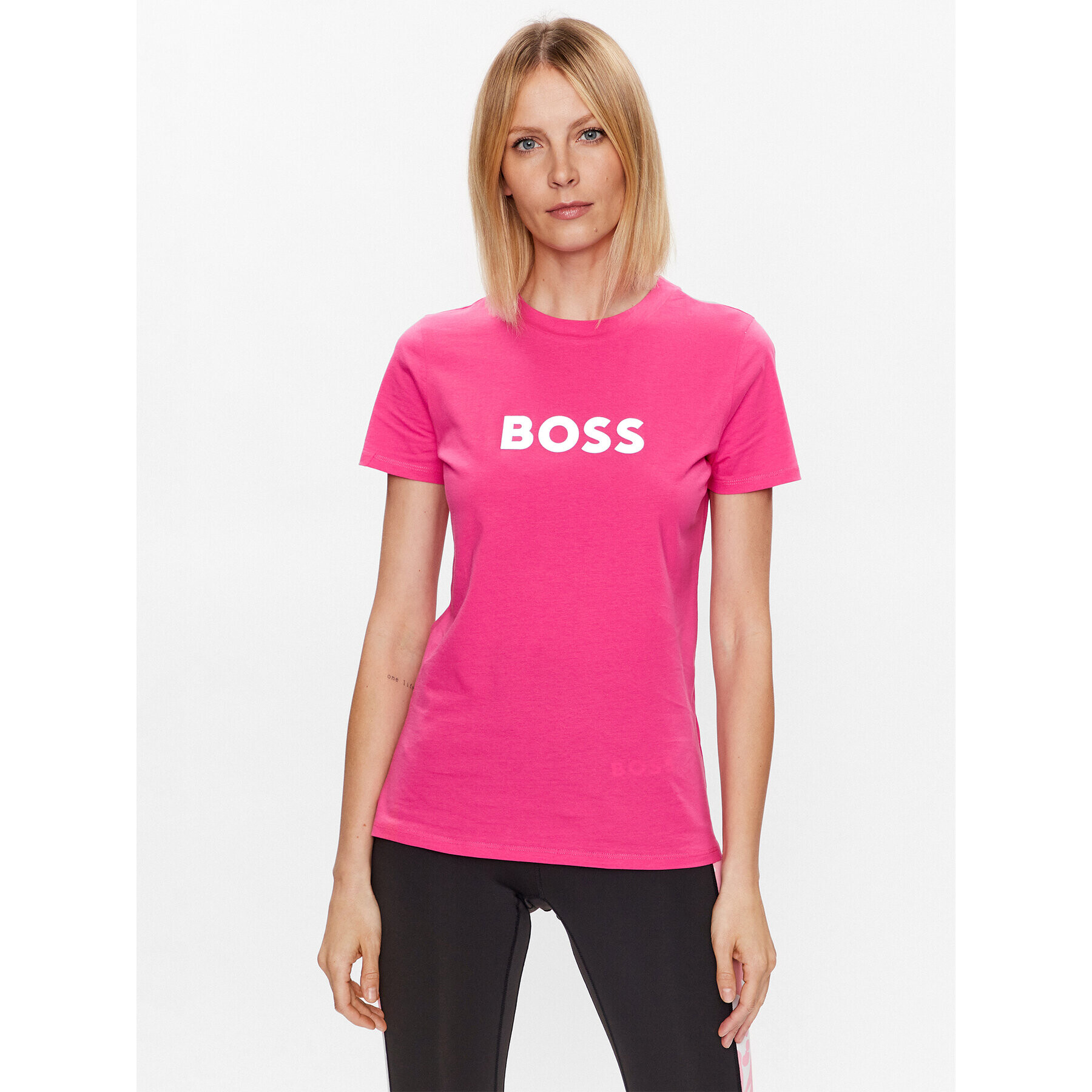 Boss Póló Elogo 1 50492743 Rózsaszín Slim Fit - Pepit.hu