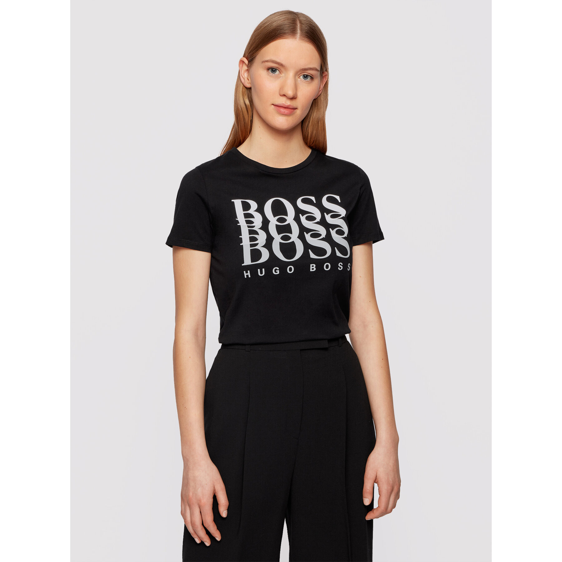 Boss Póló C_Eloga1 50448512 Fekete Regular Fit - Pepit.hu