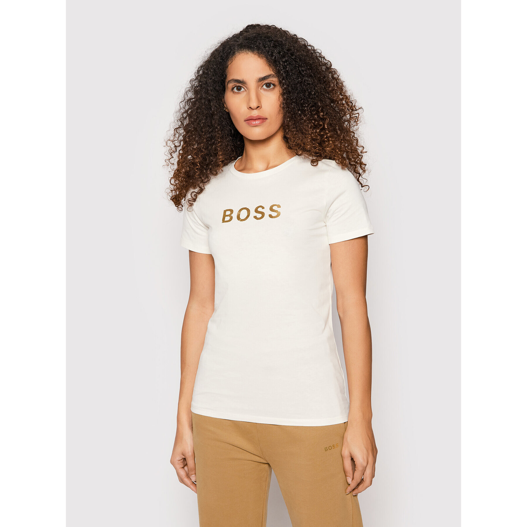 Boss Póló C Elogo Gold 50461947 Bézs Regular Fit - Pepit.hu