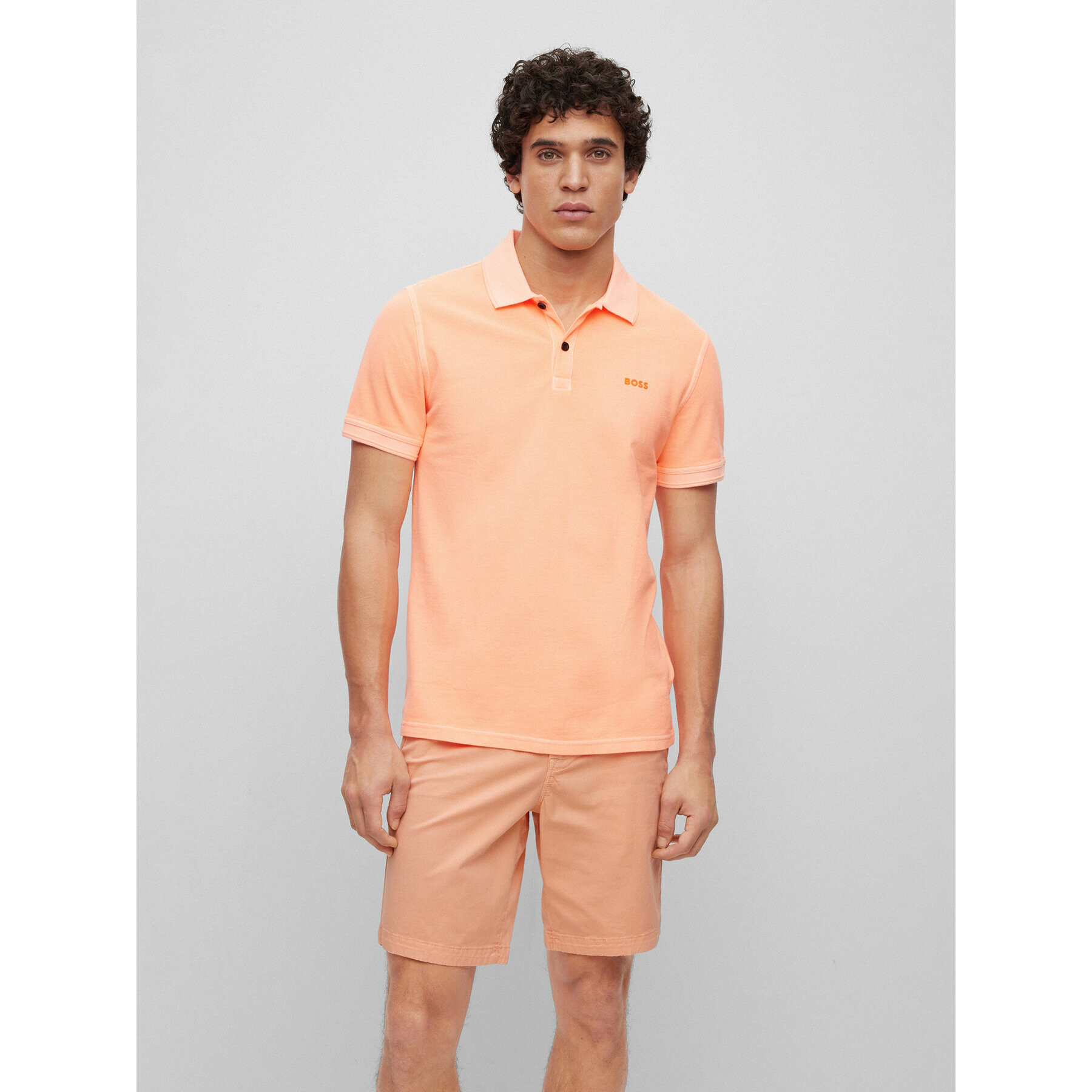 Boss Pólóing Prime 50468576 Narancssárga Slim Fit - Pepit.hu