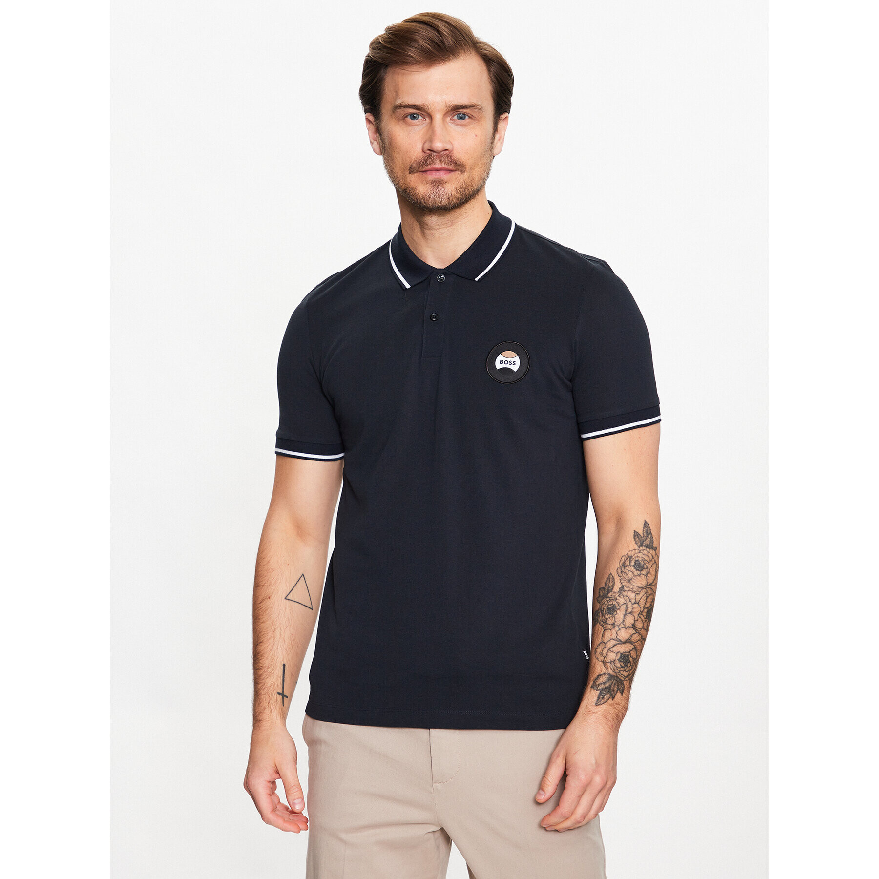 Boss Pólóing 50486202 Sötétkék Slim Fit - Pepit.hu