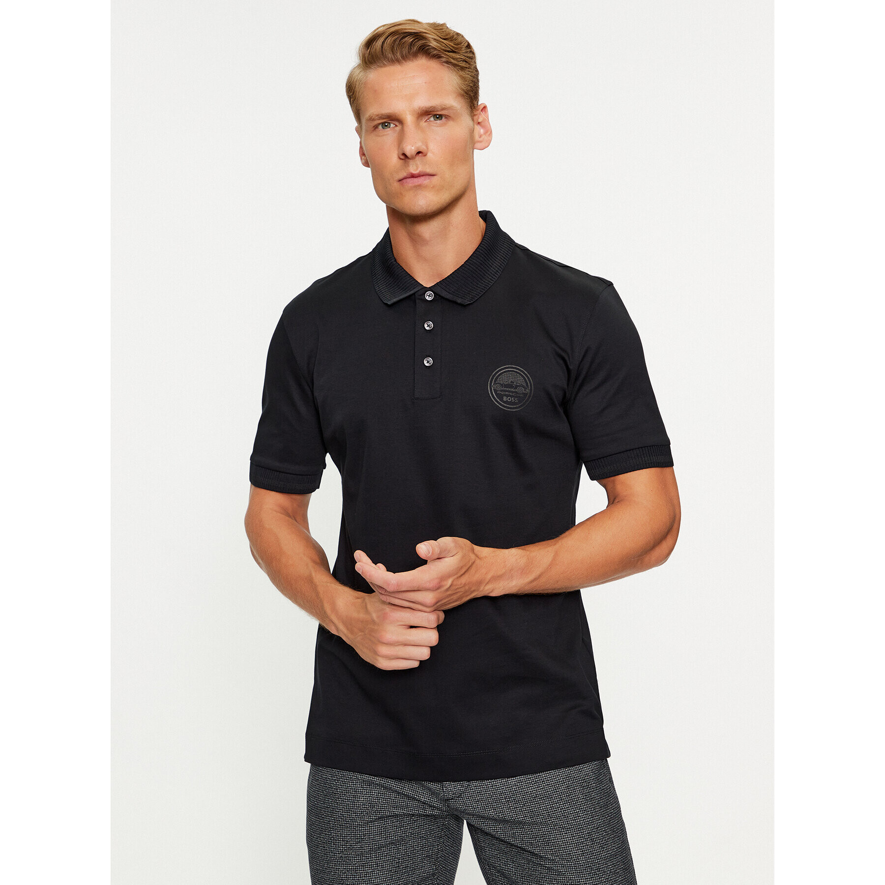 Boss Pólóing Phillipson 262_PS 50496590 Fekete Slim Fit - Pepit.hu