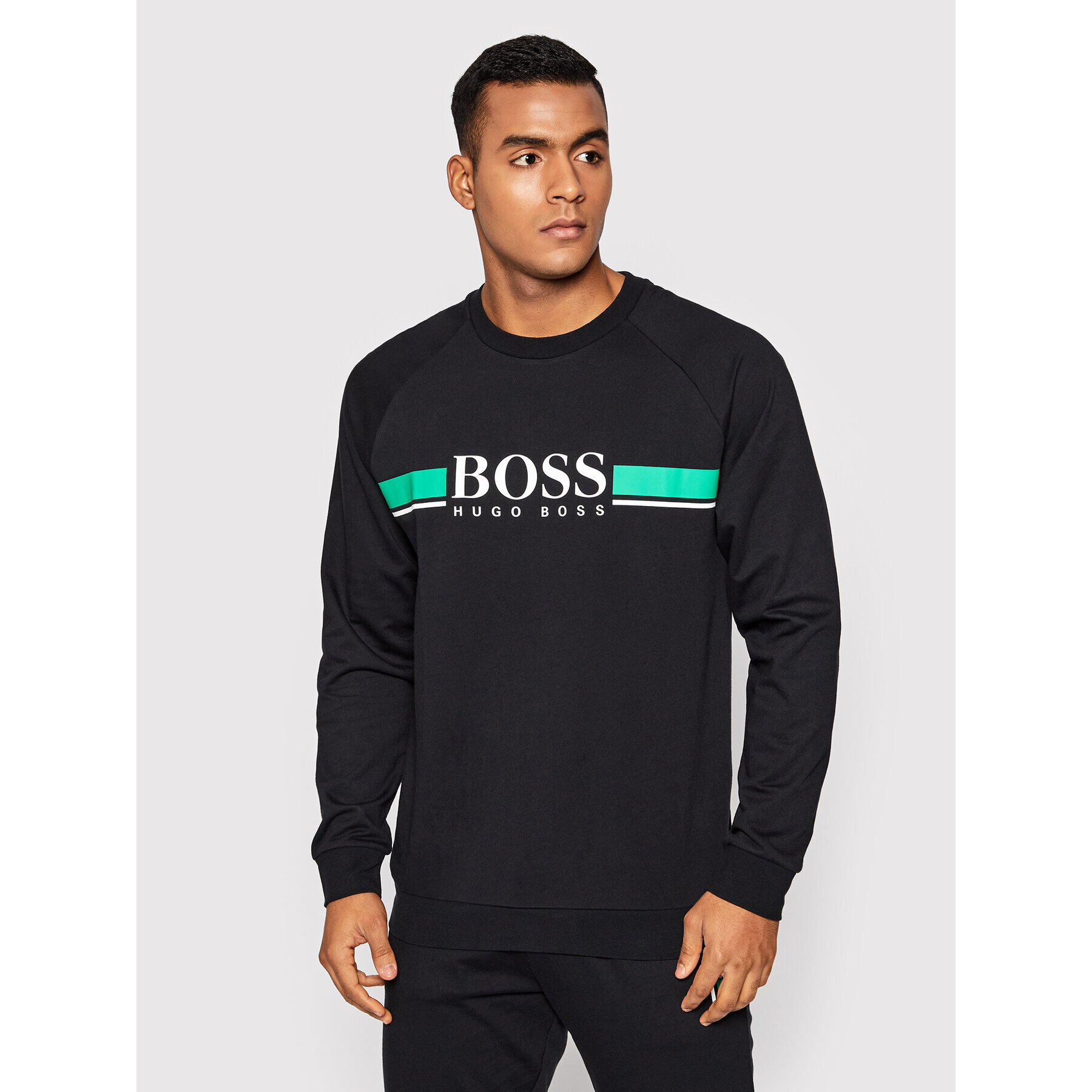 Boss Pulóver Authentic 50460286 Fekete Regular Fit - Pepit.hu