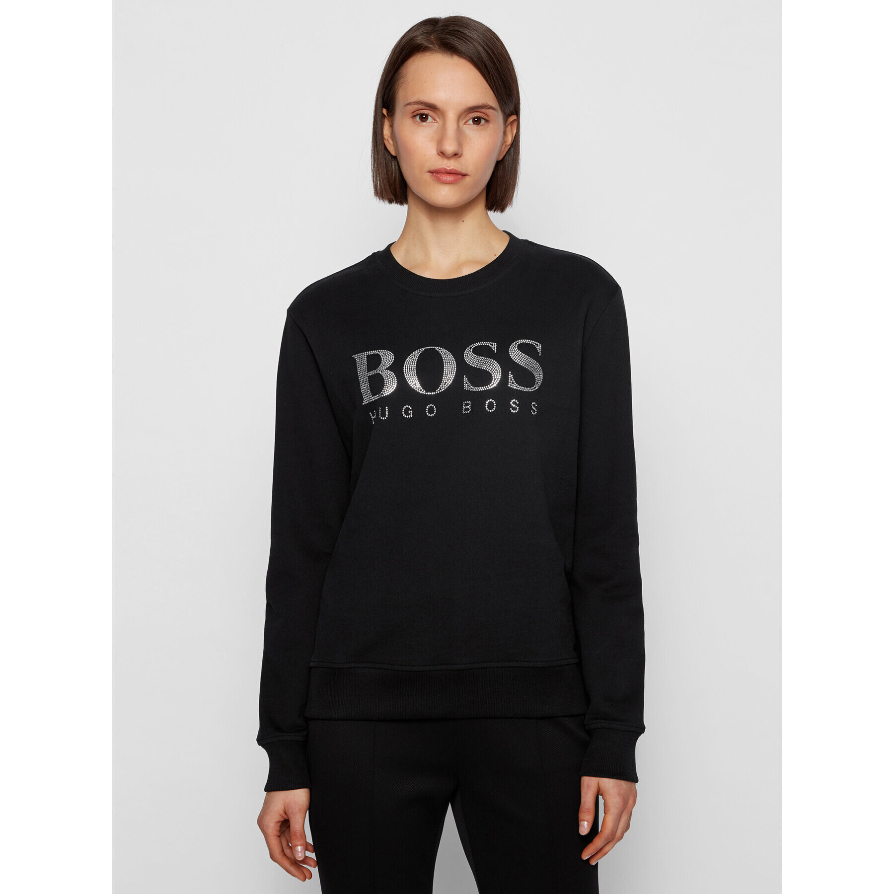 Boss Pulóver C_Ea 50442497 Fekete Regular Fit - Pepit.hu