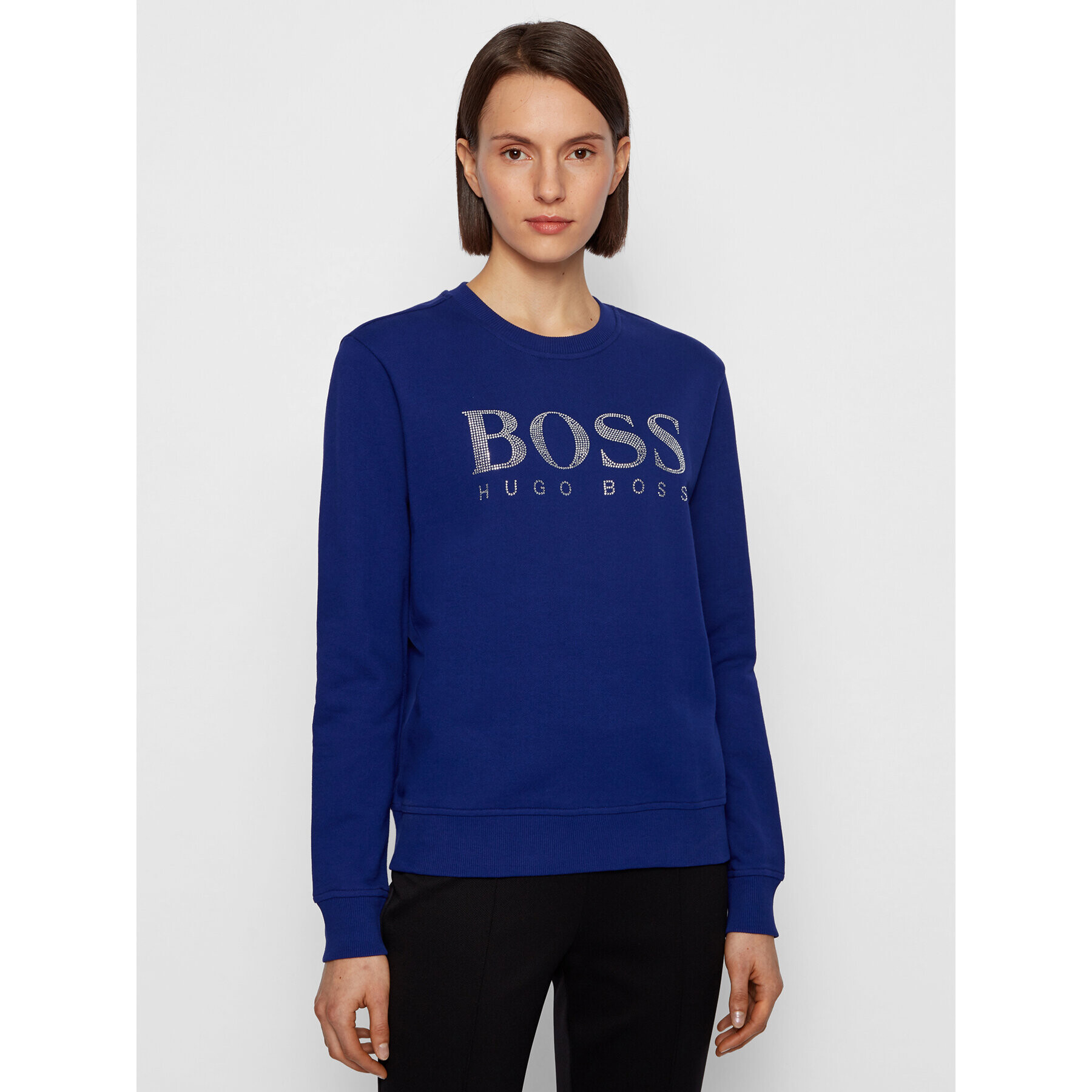 Boss Pulóver C_Ea 50442497 Sötétkék Regular Fit - Pepit.hu