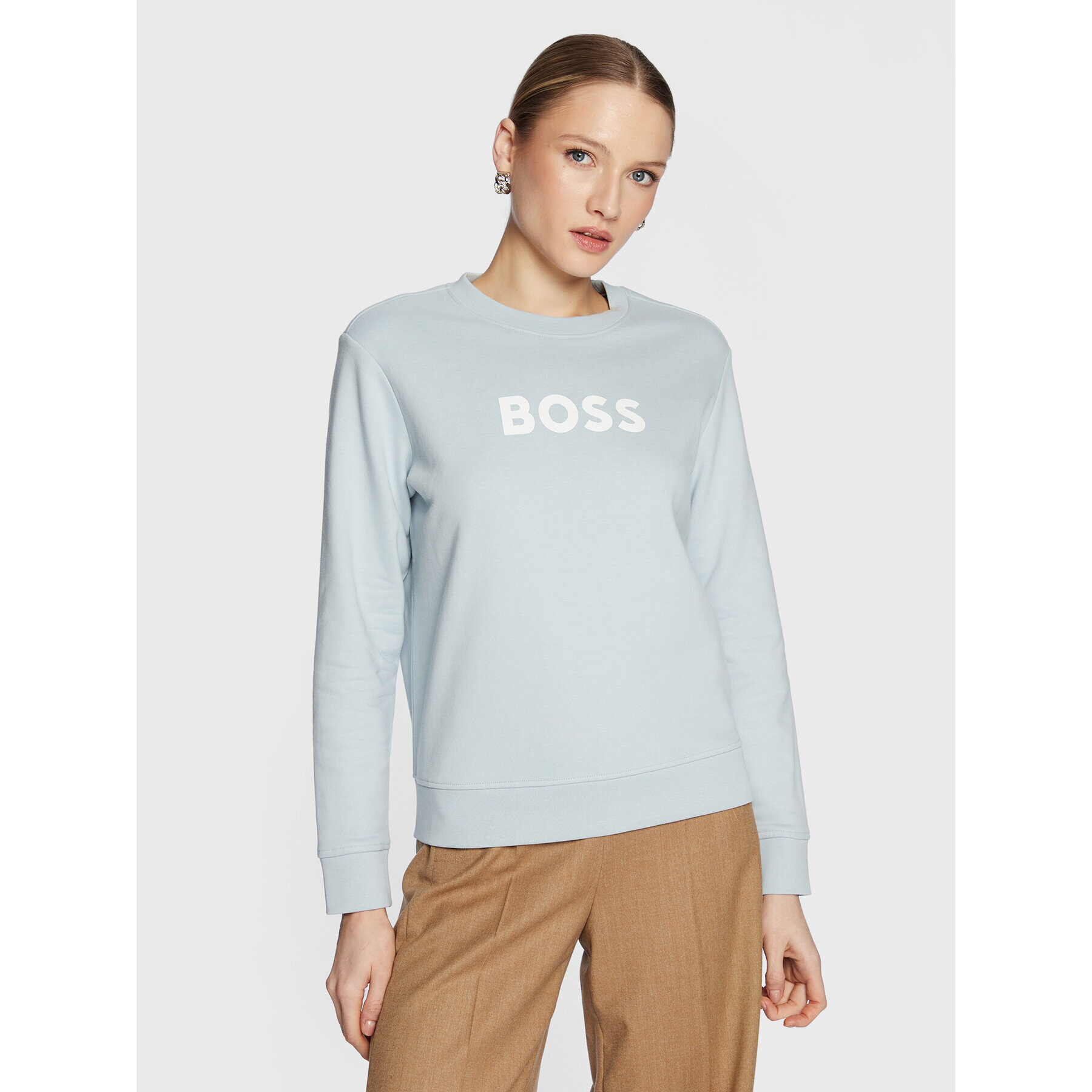 Boss Pulóver C-Ela_6 50468357 Kék Regular Fit - Pepit.hu