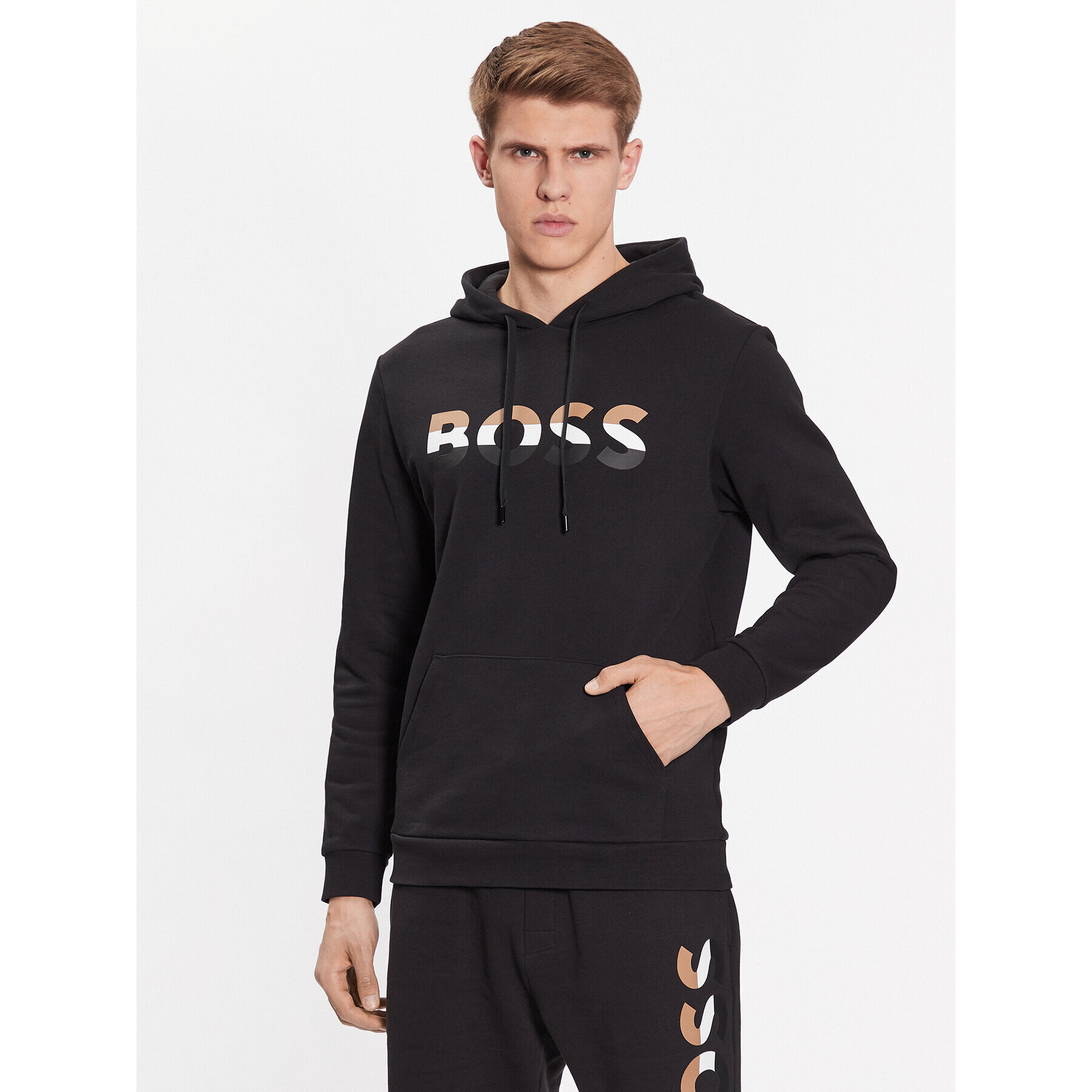 Boss Pulóver Iconic 50492344 Fekete Regular Fit - Pepit.hu