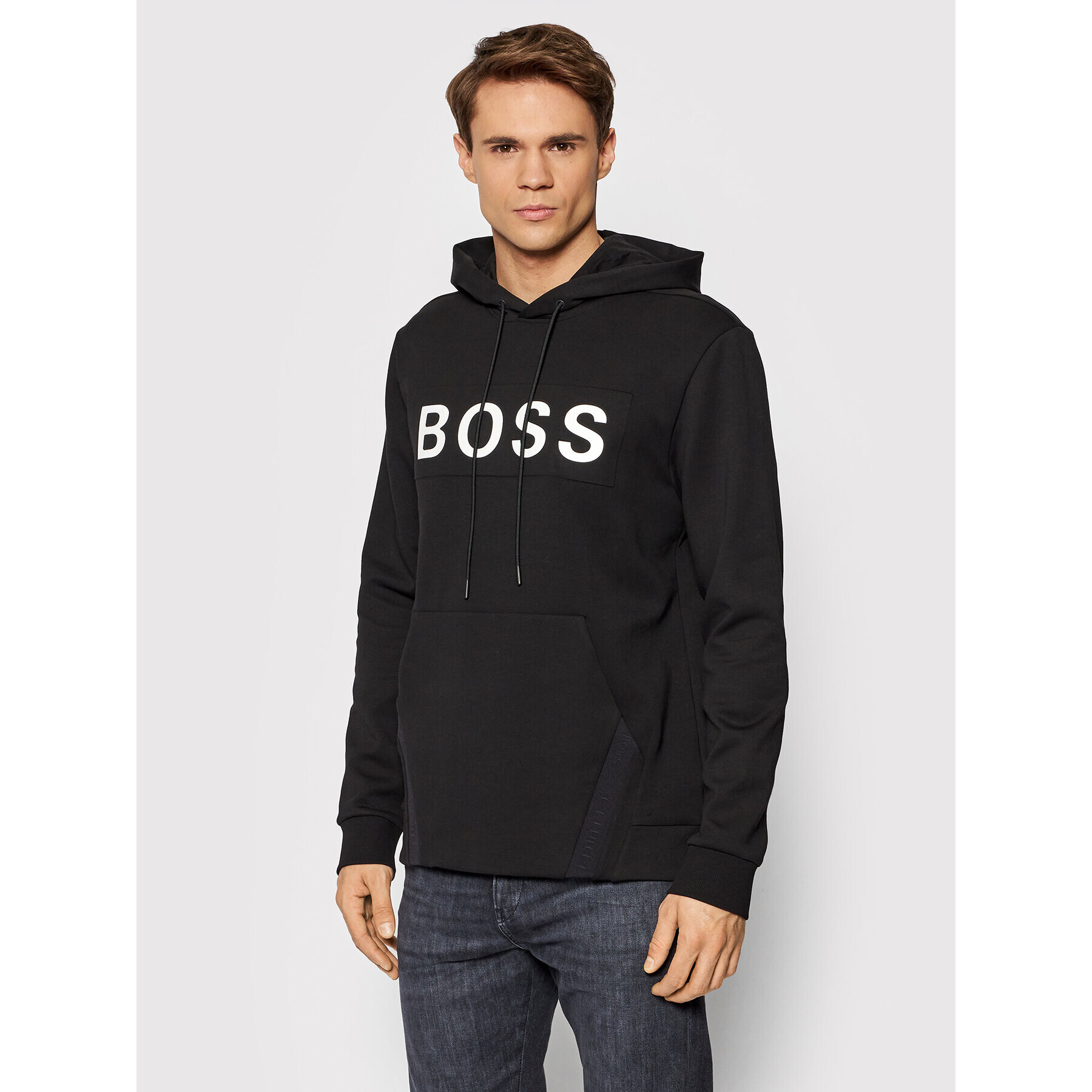 Boss Pulóver Soody 1 50461617 Fekete Regular Fit - Pepit.hu